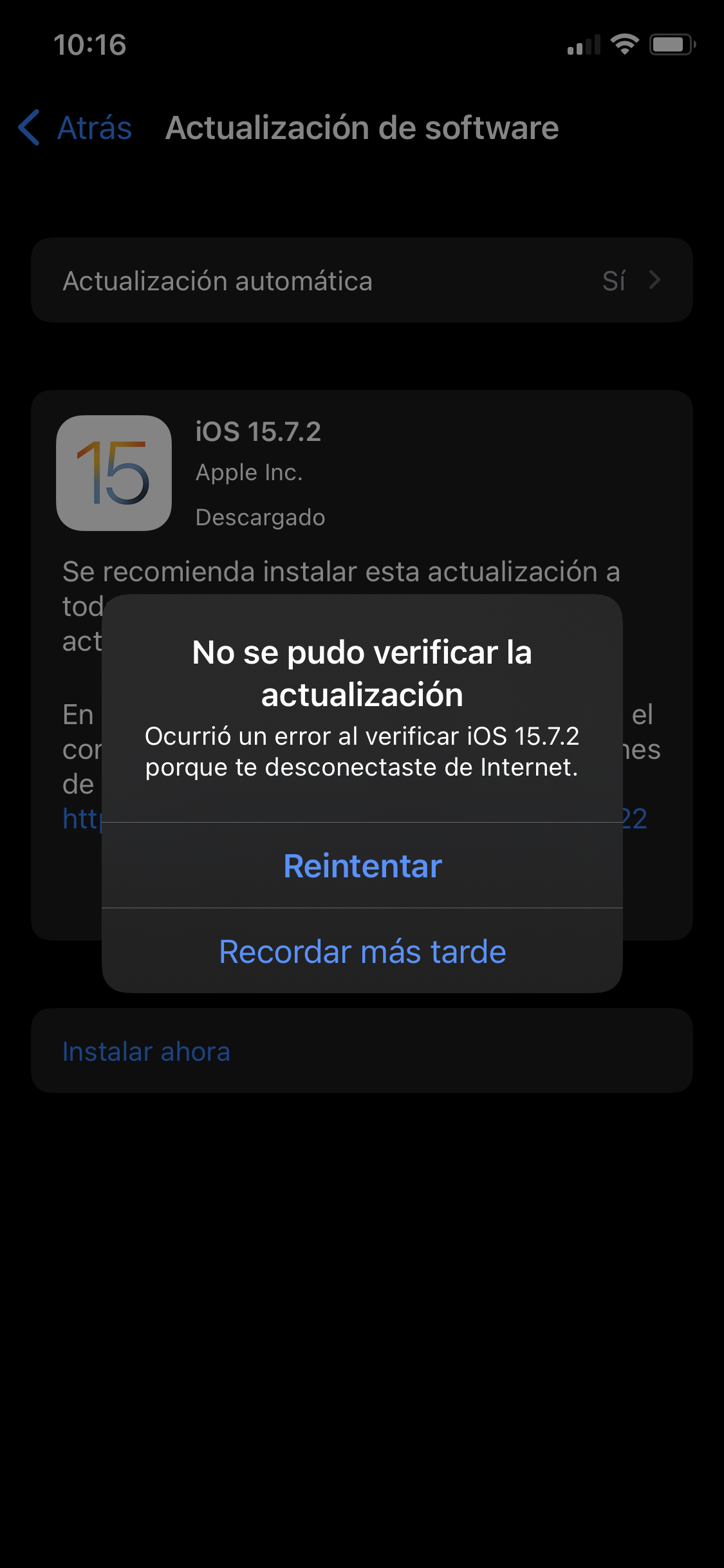 No Me Permite Actualizar Ni El Ios Comunidad De Apple