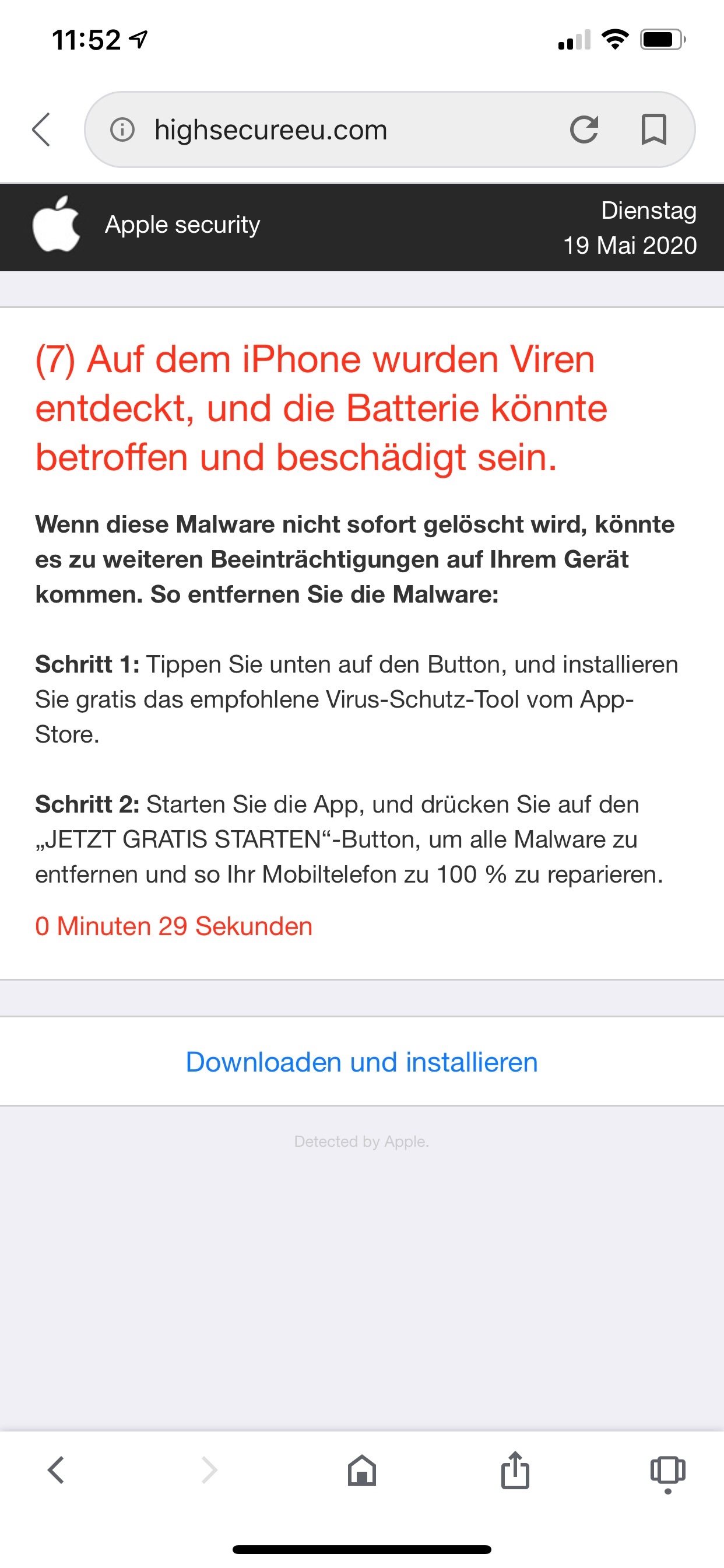 Seltsame Meldung Apple Community