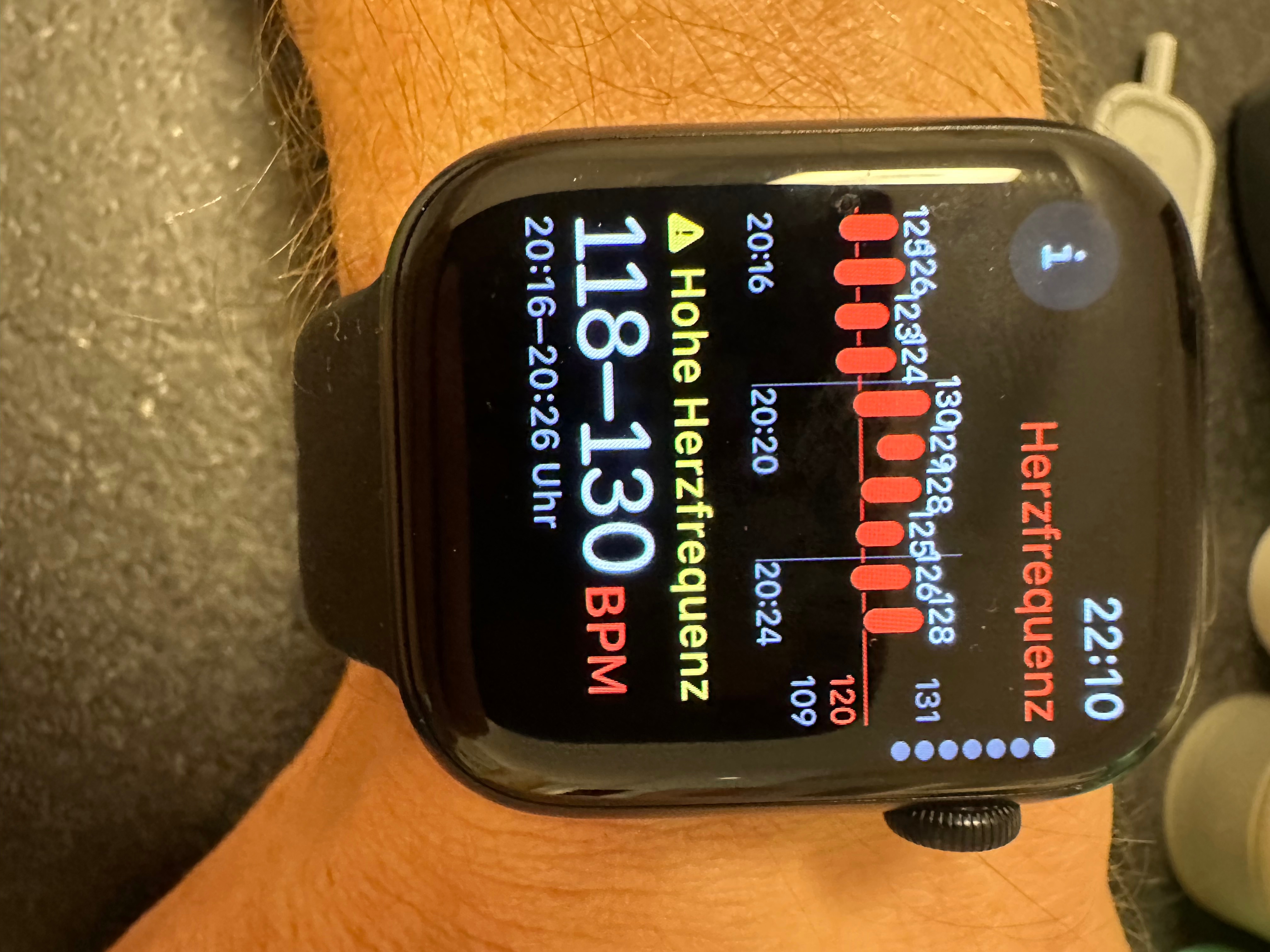 Apple Watch 7 zeigt zu hohen Puls bei Inaktivität, obwohl tatsächlich ein Training aktiv war