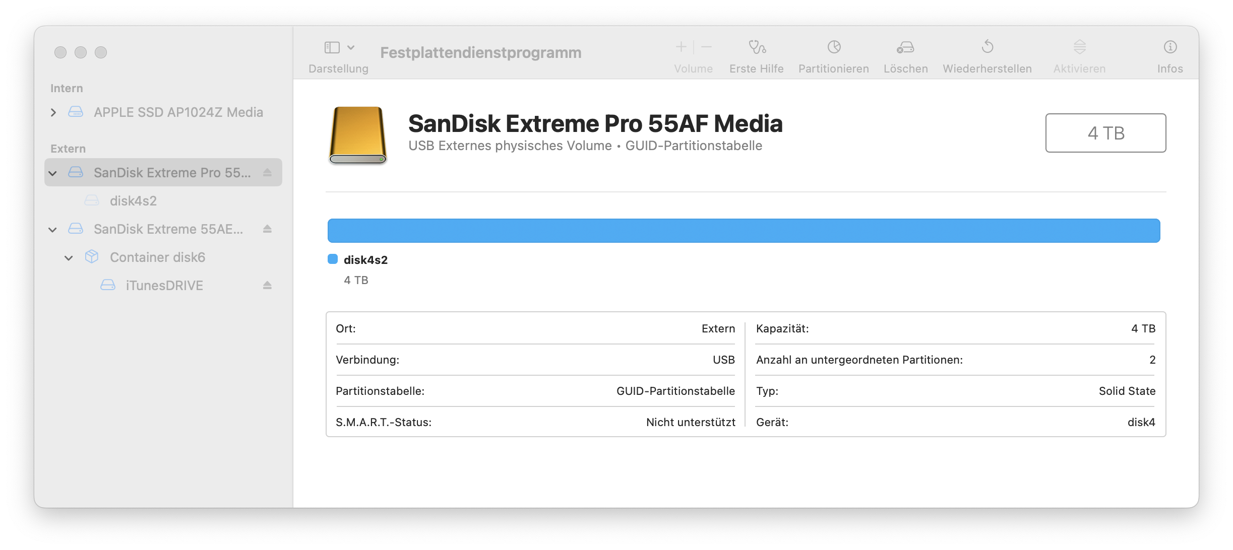 SanDisk SSD wird nicht erkannt Apple Community