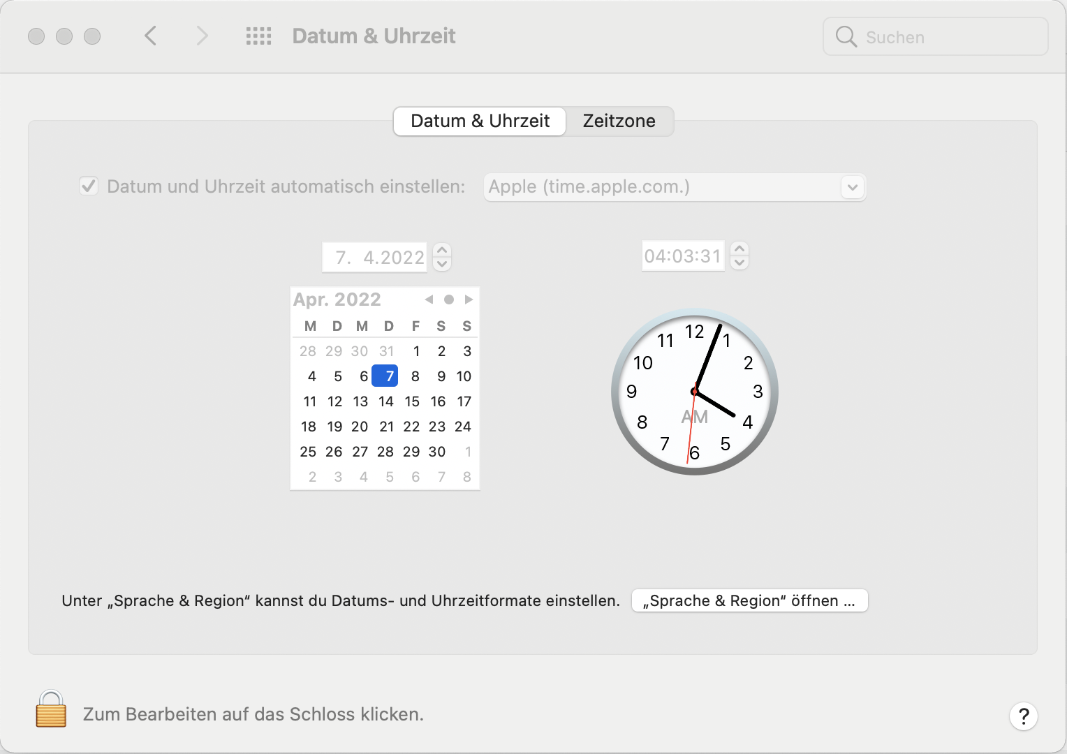Falsches Datum/Uhrzeit trotz automatische… Apple Community