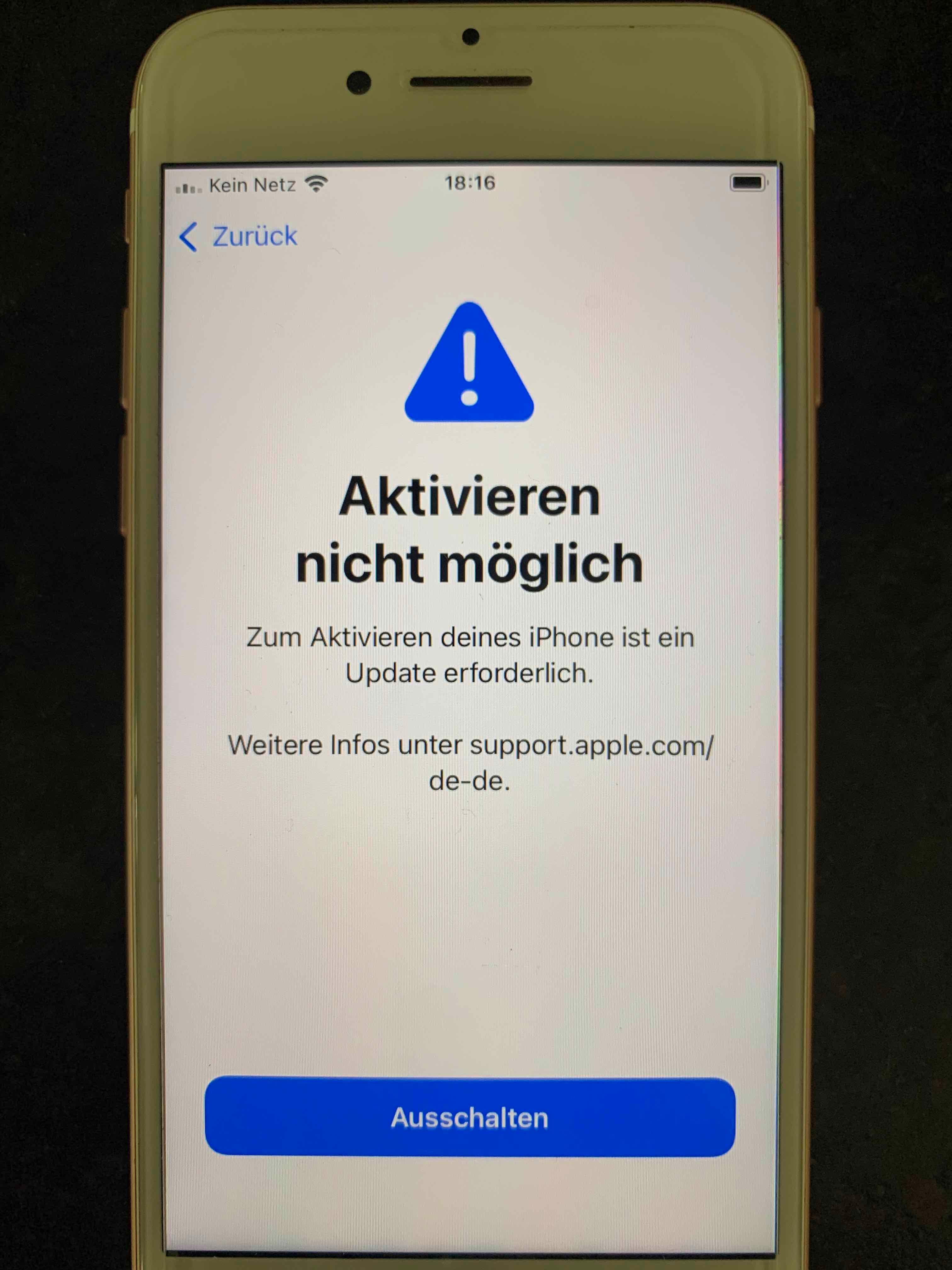 Iphone 7 Lasst Sich Nicht Aktivieren Apple Community