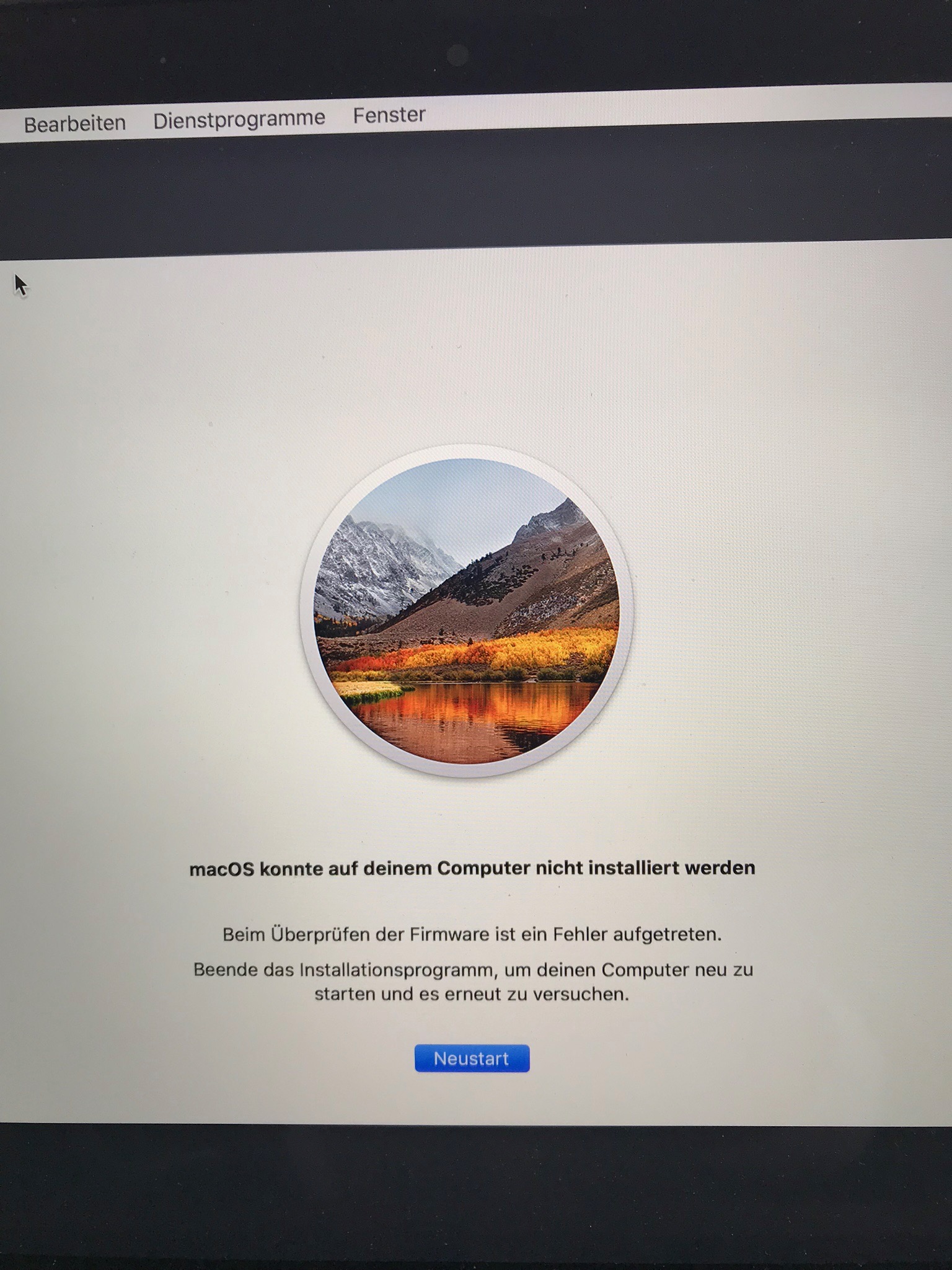 MacOS konnte auf deinem Computer nicht in… - Apple Community
