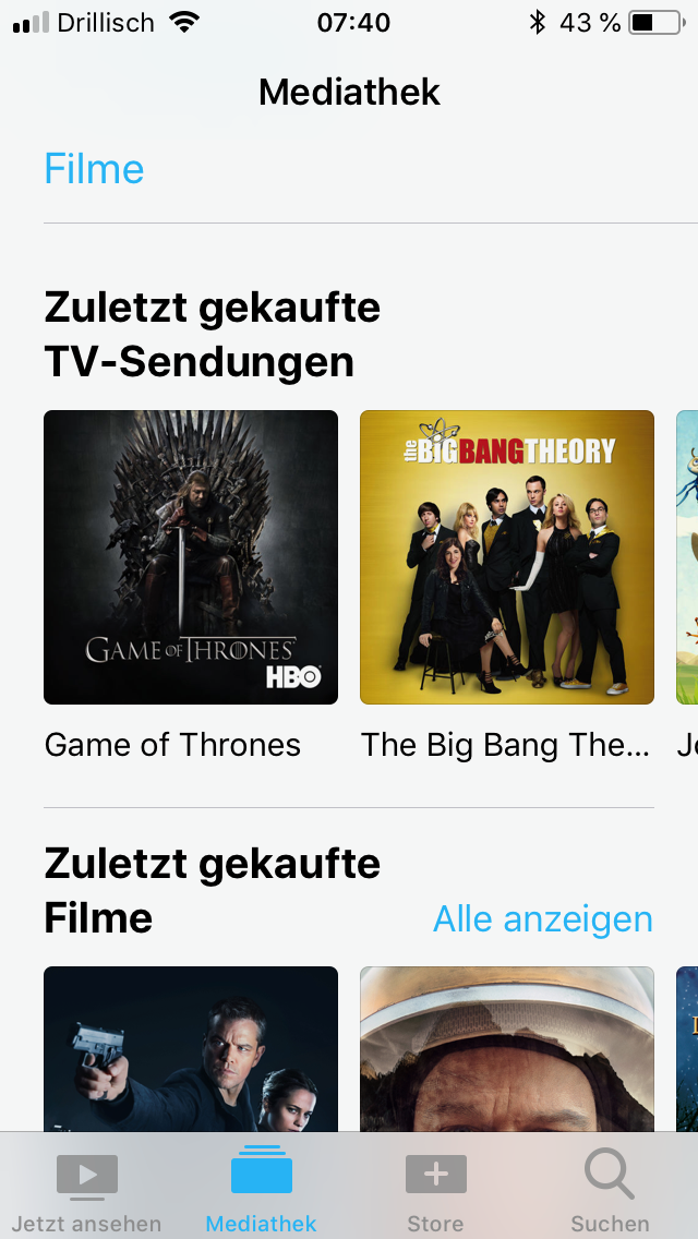 Wo finde ich meine geladenen Filme? - Apple Community