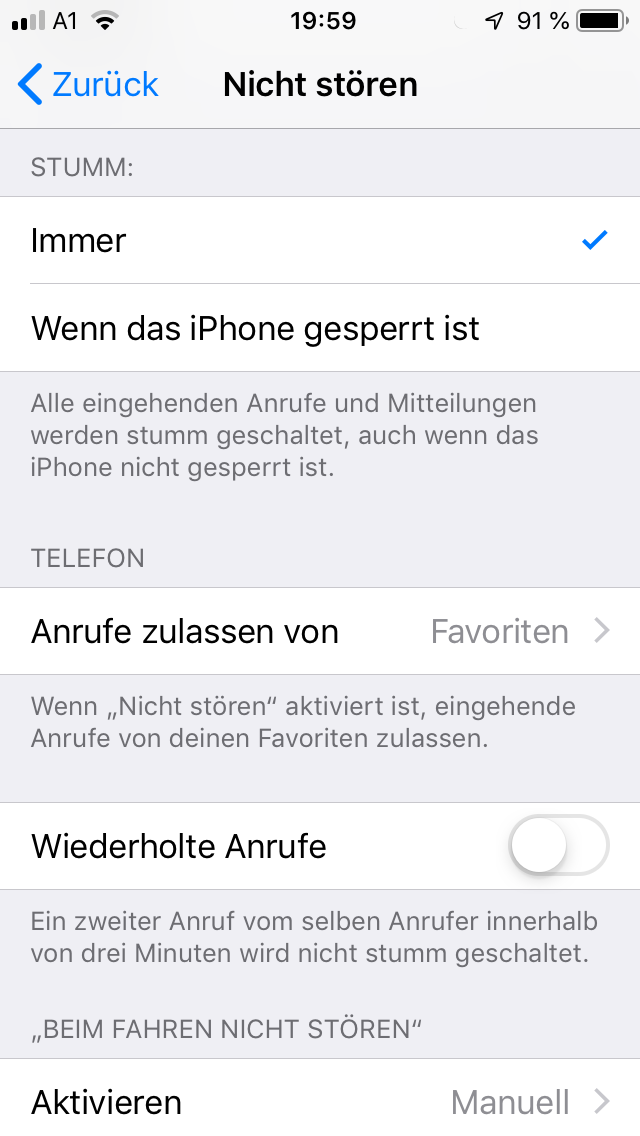 Favoriten Kommen Bei Nicht Storen Nicht Apple Community