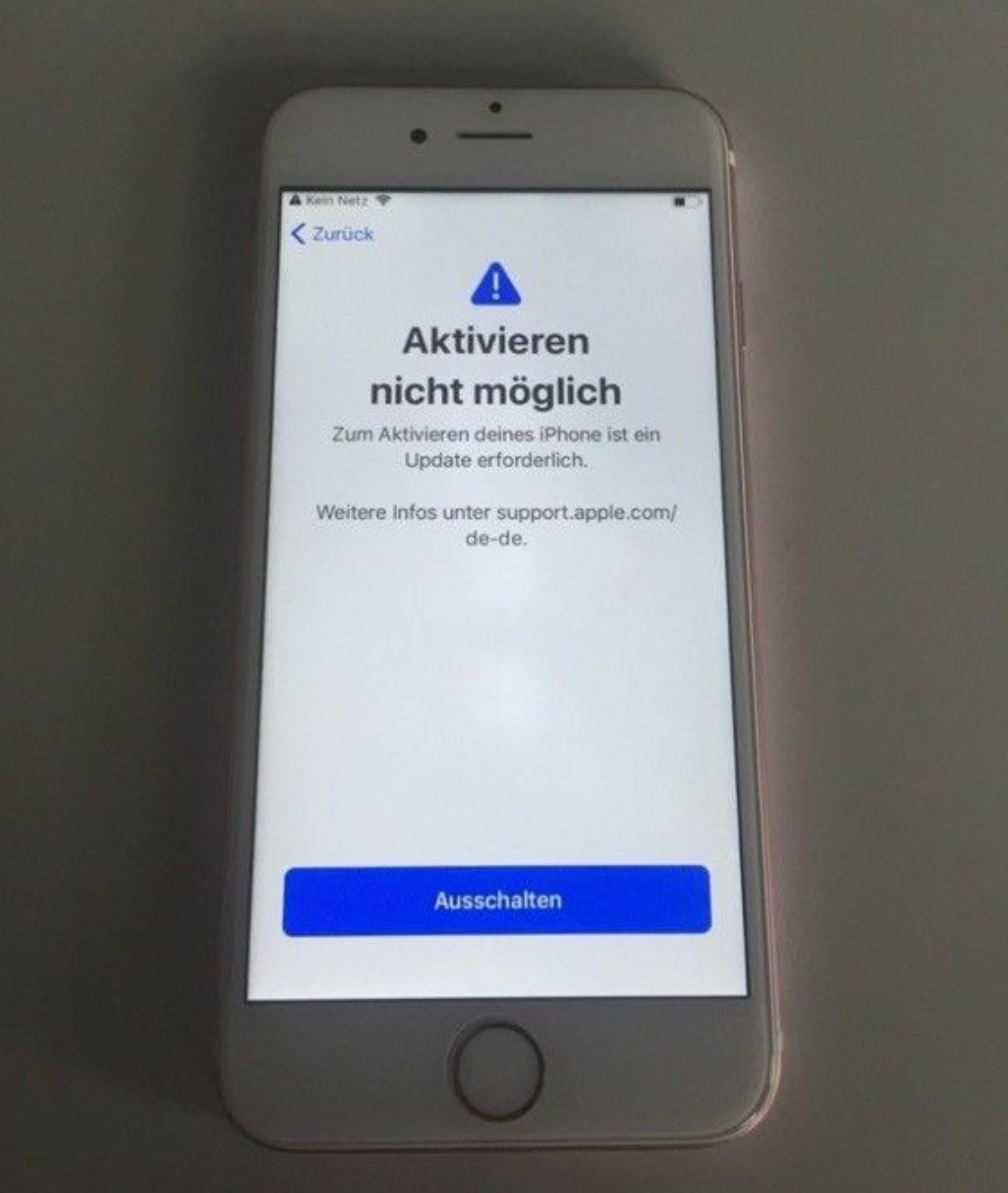 Aktivieren Des Iphone 6s Nach Wiederherst Apple Community