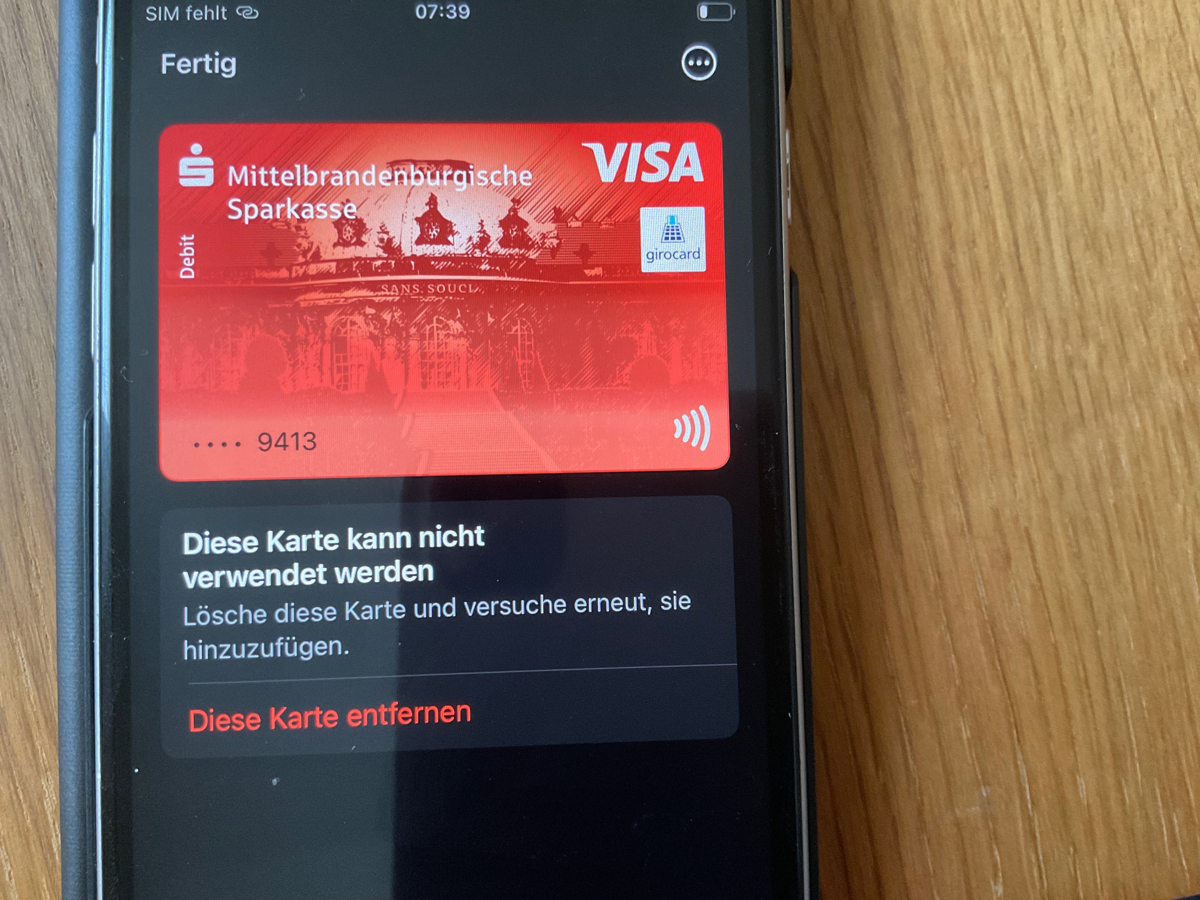 Ich kann keine Karten zu meiner Wallet Ap… - Apple Community