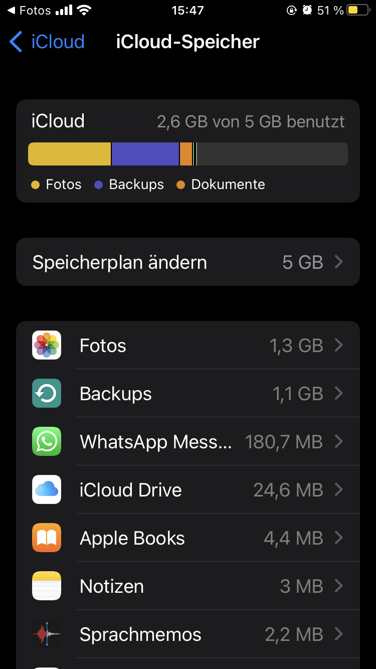 ICloud Speicher Ist Voll - Nein Ist Es N… - Apple Community