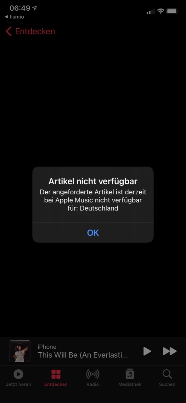 Artikel in deinem Land nicht verfügbar - Apple Community