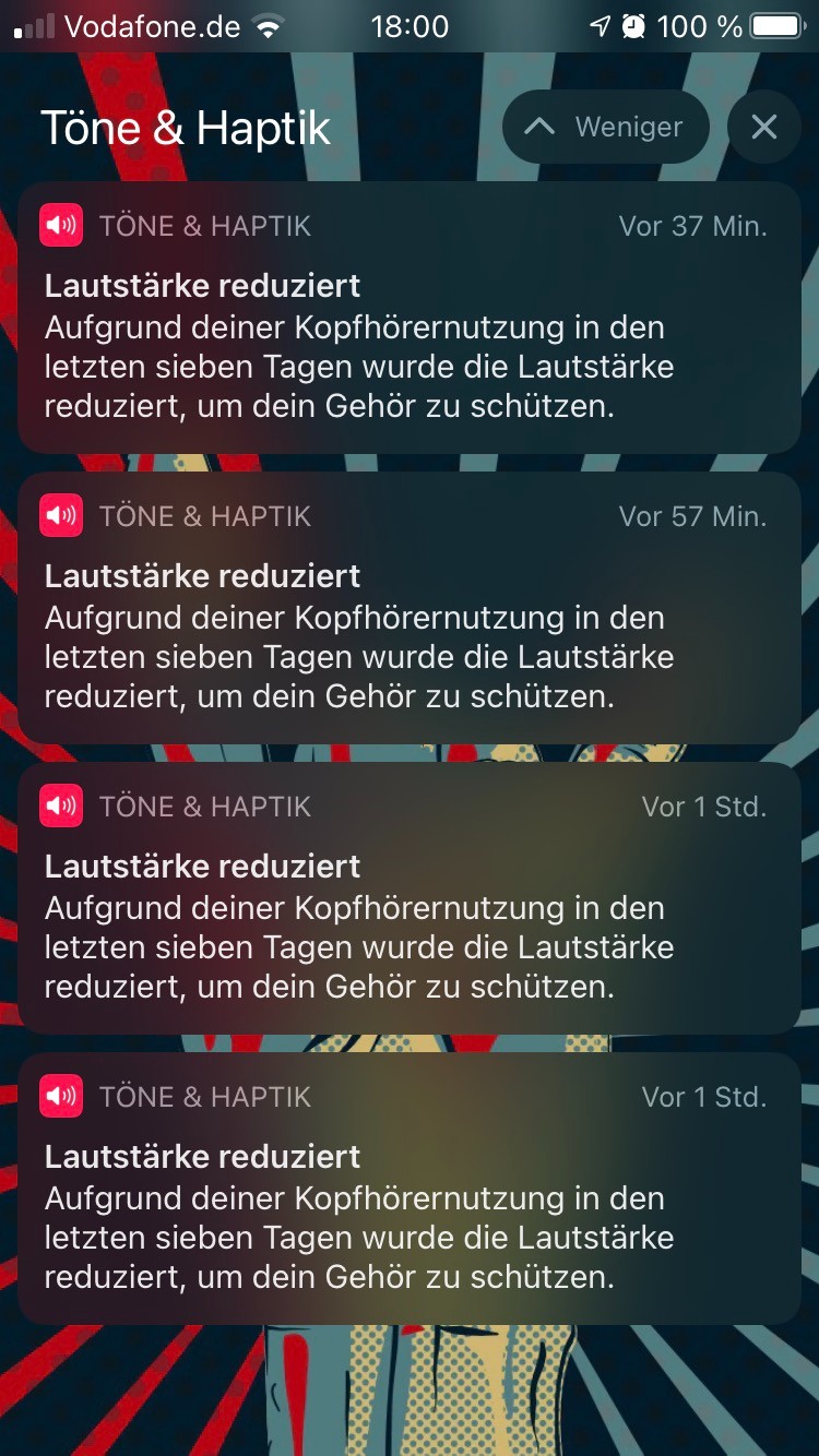 Lautstärke reduziert sich um mein Gehör z… Apple Community