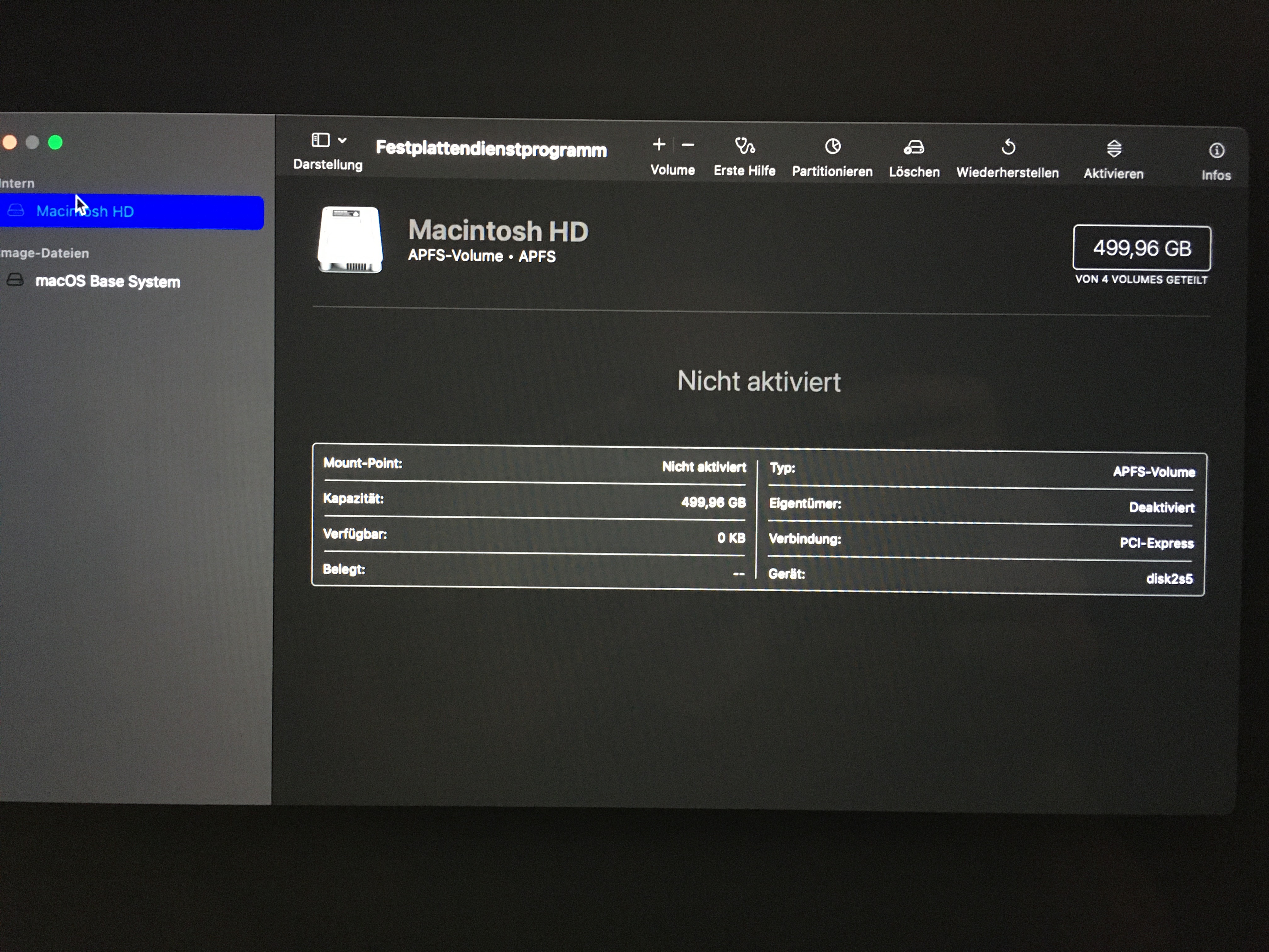Warum & Wie kann macOS Monterey nicht auf dem Macintosh HD installiert  werden