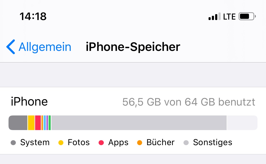 Was Ist Sonstiges Im Iphone Speicher Un Apple Community