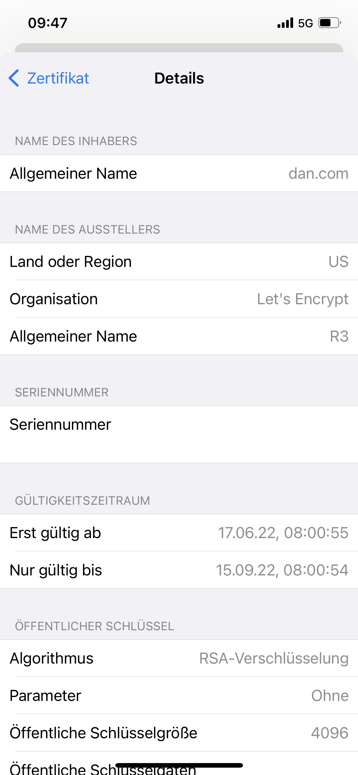 Serveridentität kann nicht überprüft werd… Apple Community
