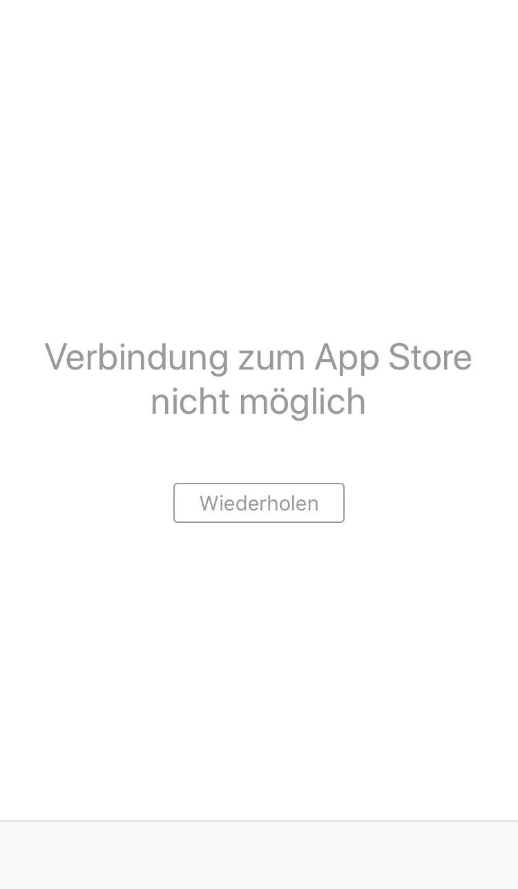 Verbindung zum App Store nicht möglich - Apple Community