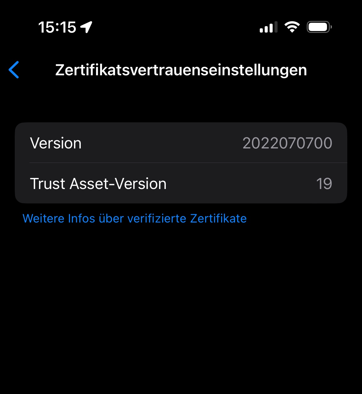 Serveridentität kann nicht überprüft werd… Apple Community