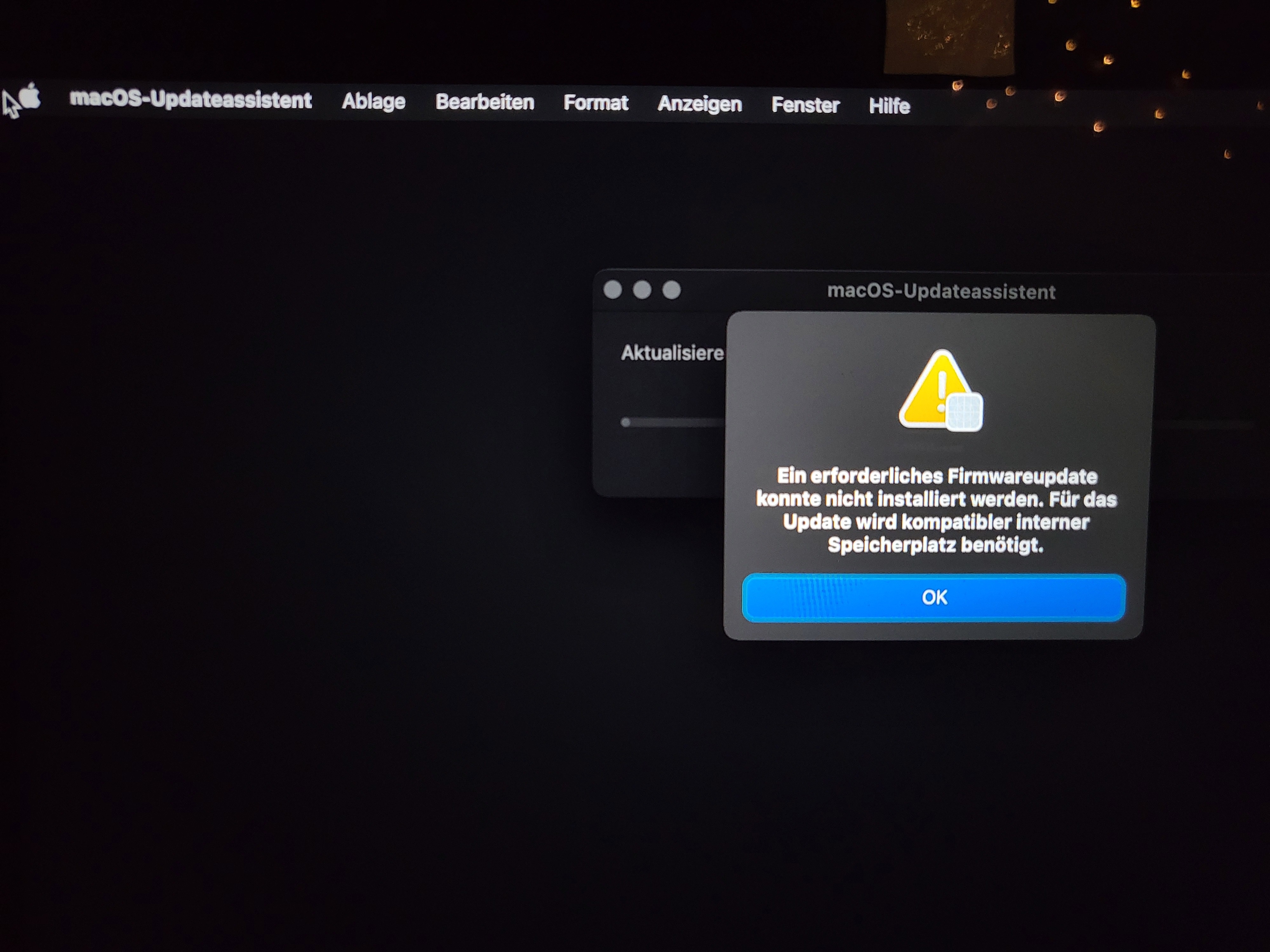 macOS konnte auf deinen computer nicht in… - Apple Community