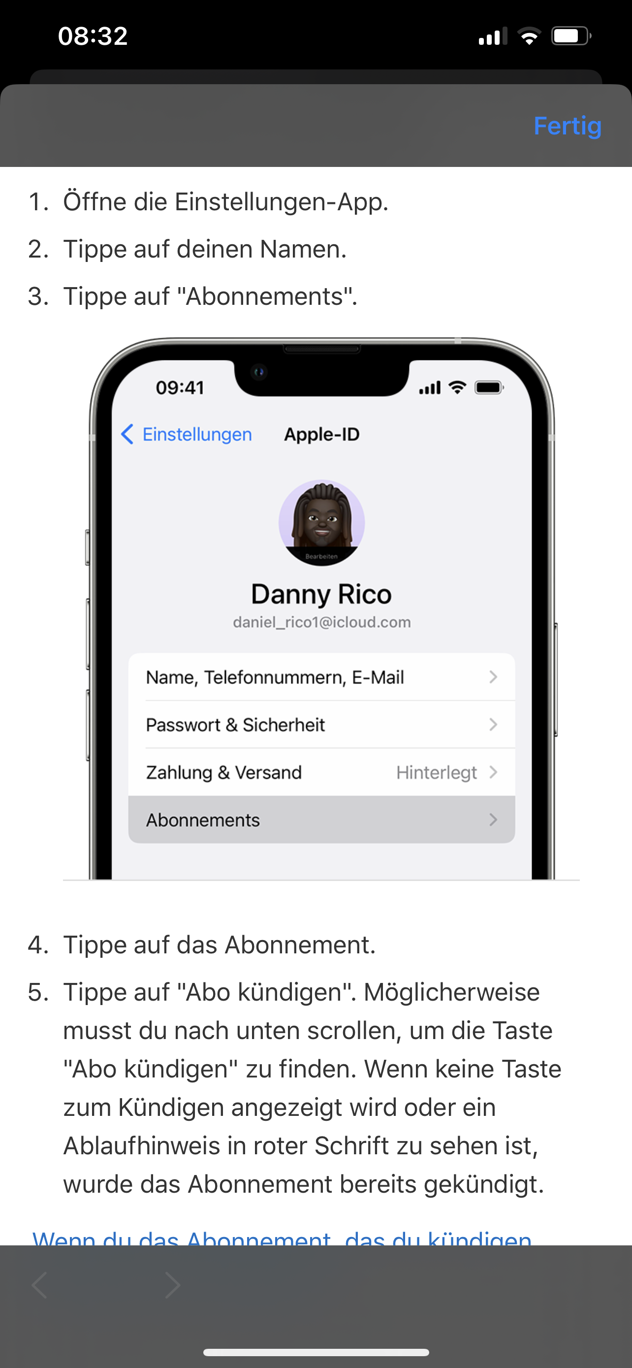 Abonnement kündigen Apple Community