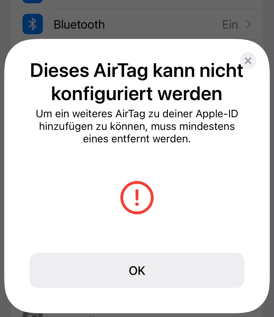 Das AirTag wird nicht mehr angezeigt bei … Apple Community