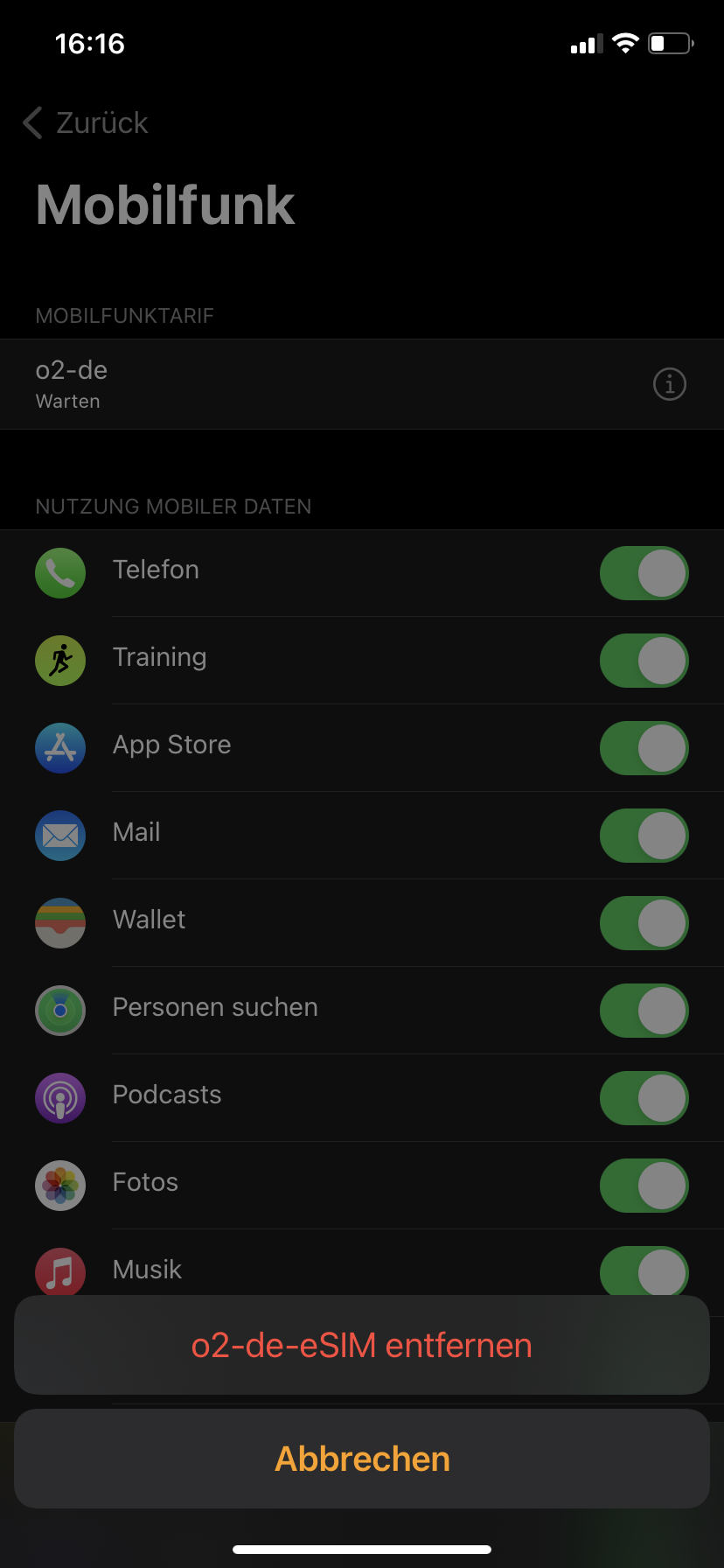 eSIM lässt sich nicht von der Apple Watch… Apple Community