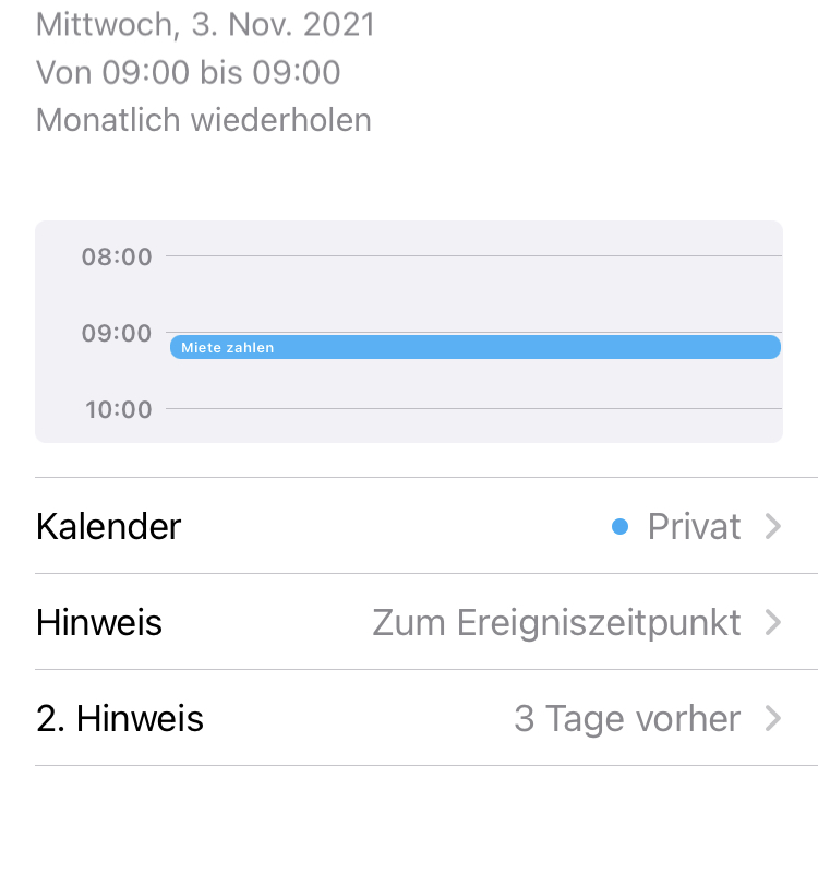 iOS 15 - Kalender app - Erinnerungen - ge… - Apple Community