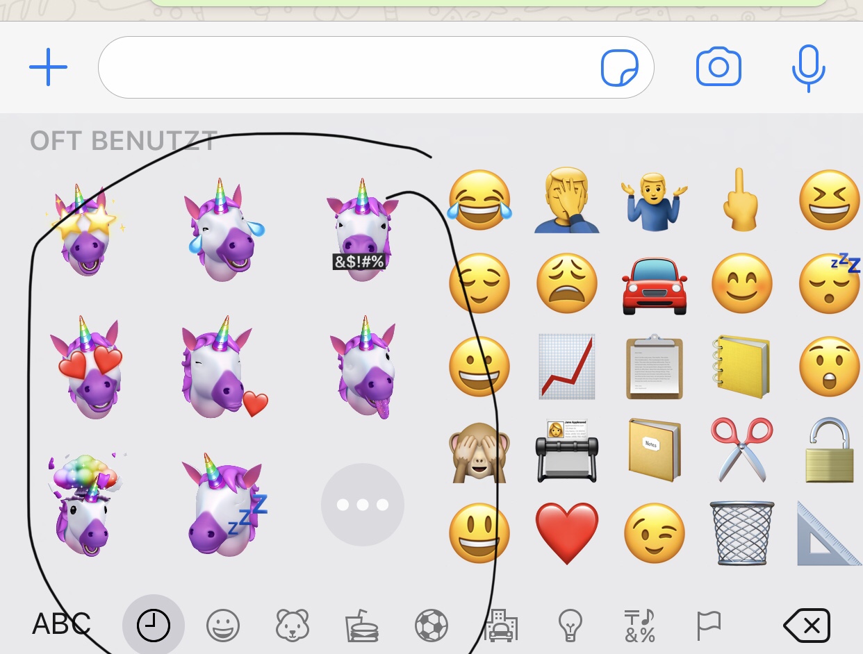 Benutzte löschen häufig emojis Einzelne Emojis