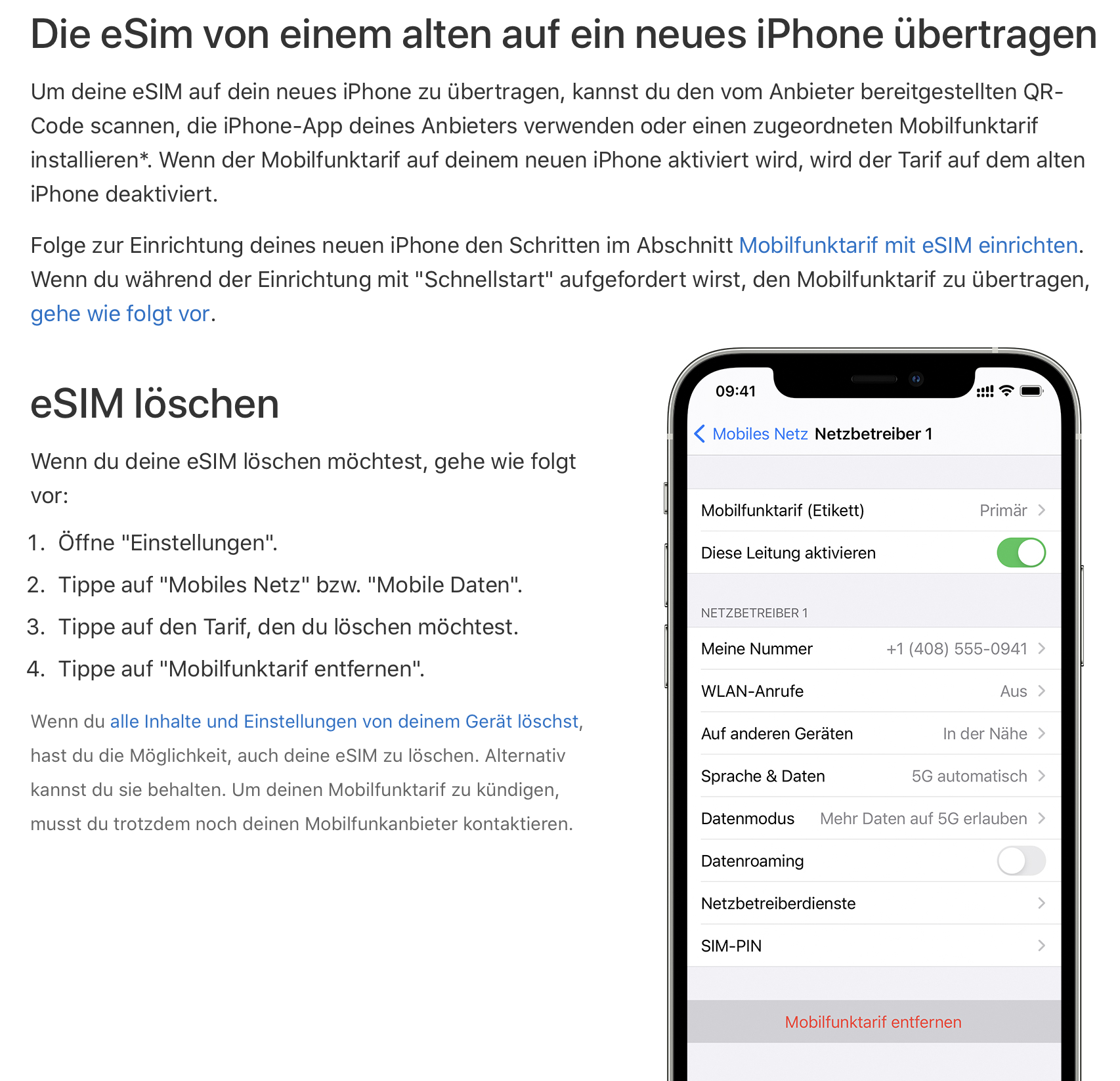 Alter Mobilfunktarif lässt sich nicht lös… Apple Community