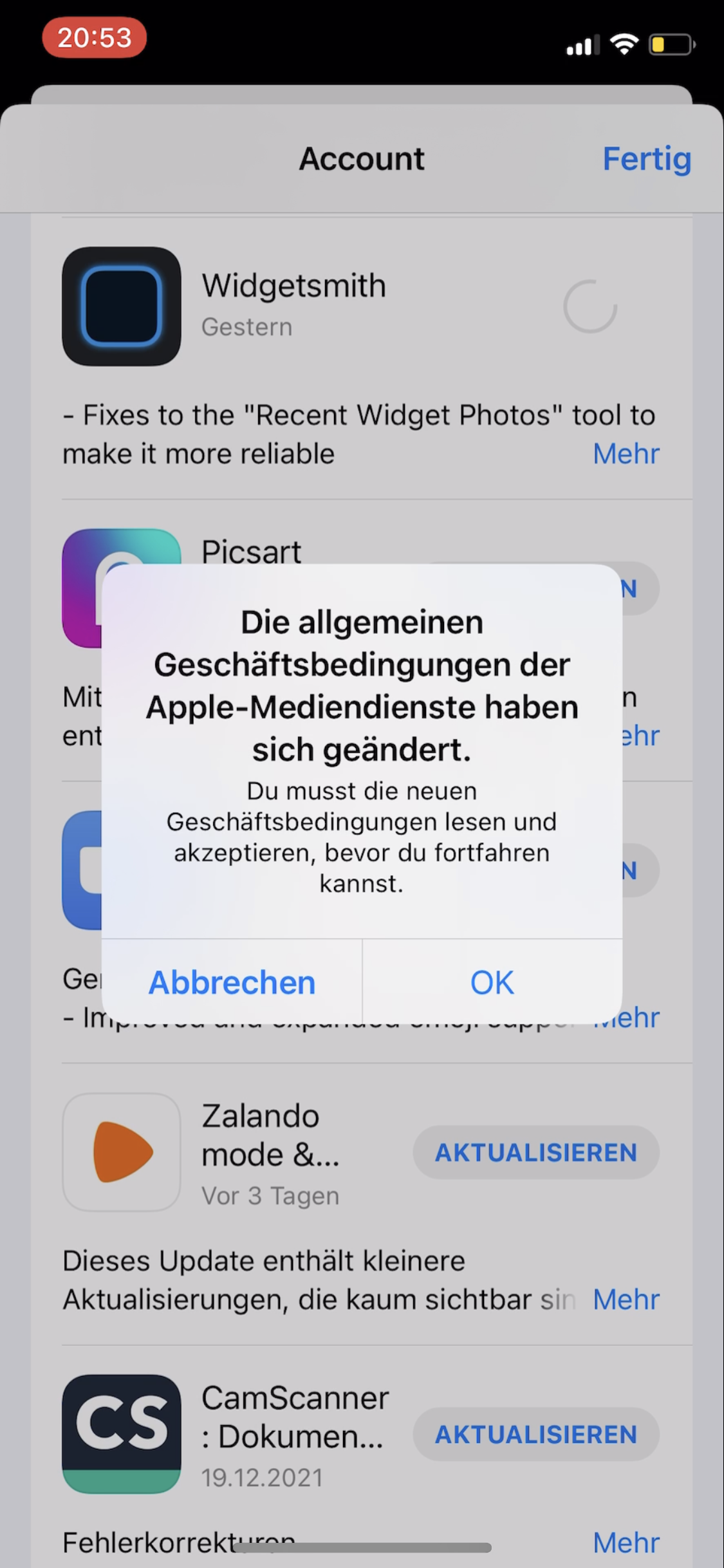 Aktualisieren von Apps funktioniert nicht Apple Community