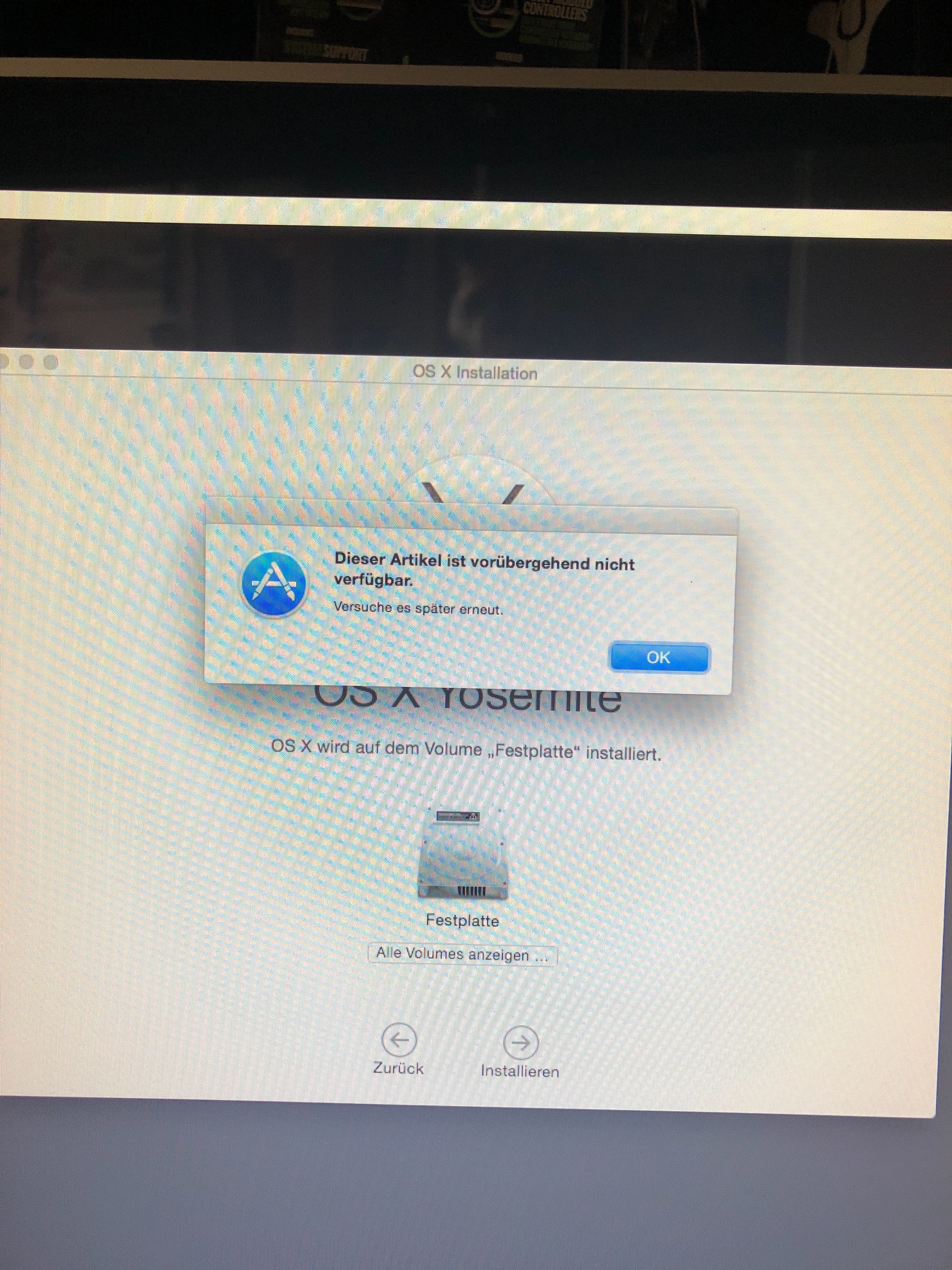 macOS Yosemite kann nicht heruntergeladen… - Apple Community