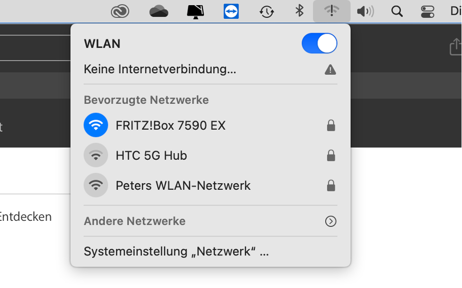 Im Wlan Zeichen Ist Ein Ausrufezeichen Apple Community