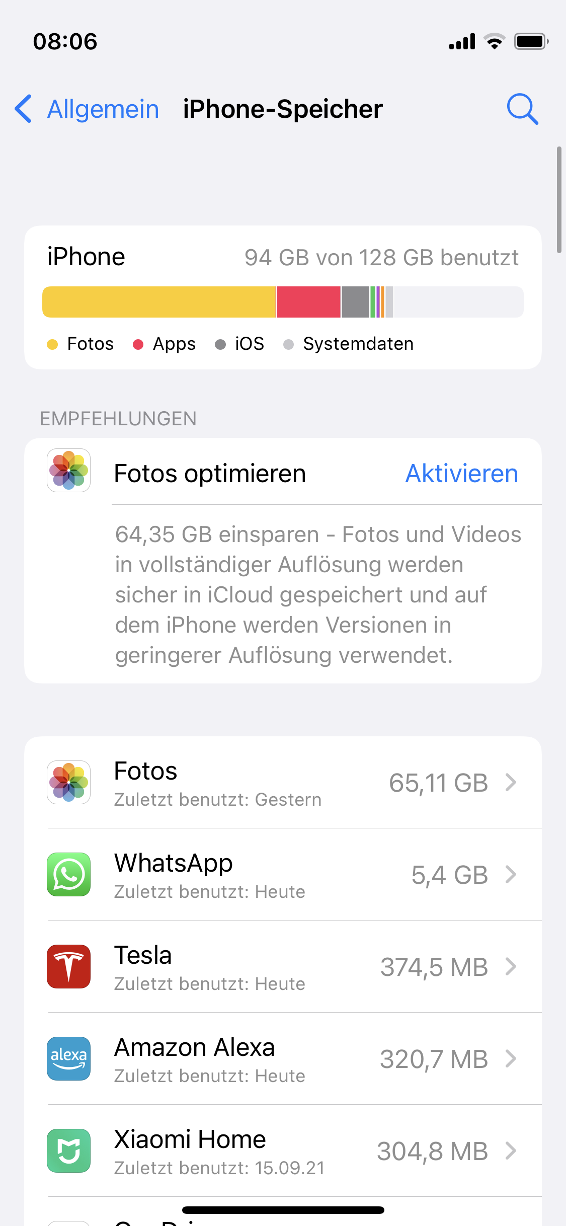 Iphone Speicher Fast Voll Es Sind Abe Apple Community