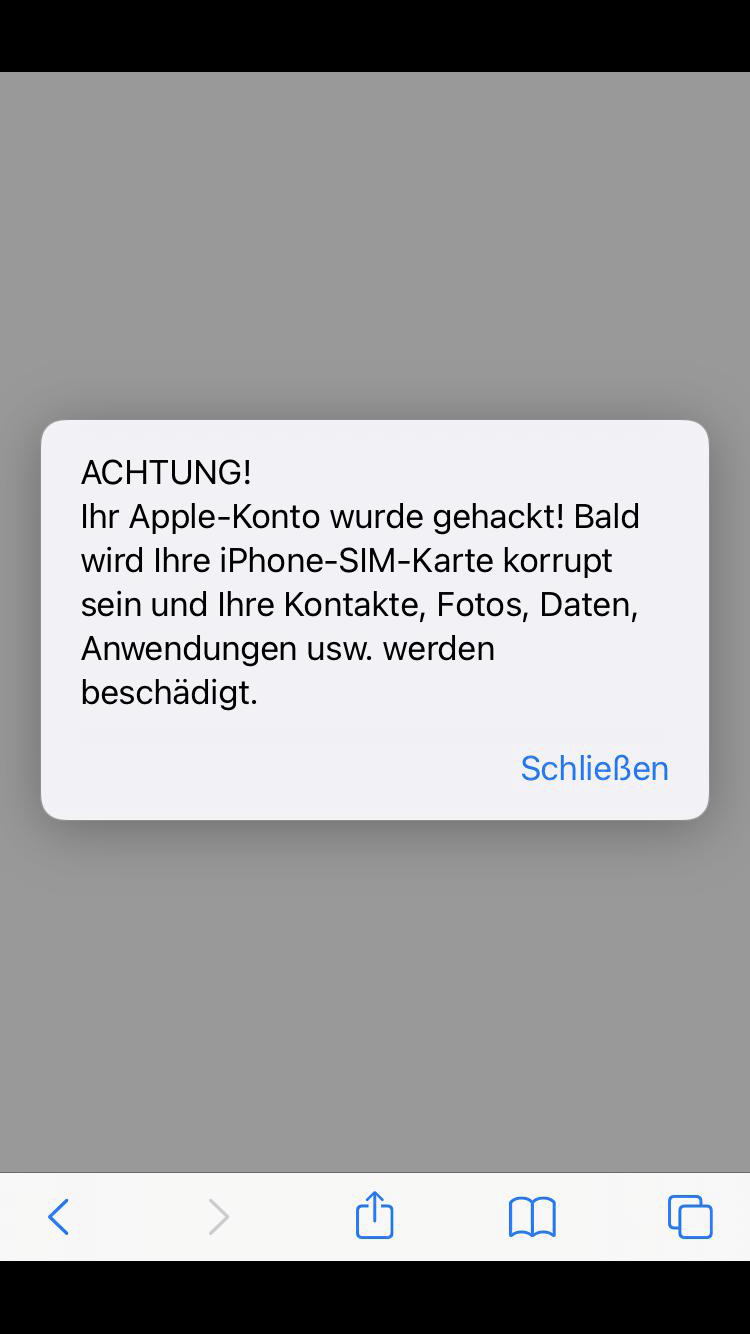 Achtung Nachricht Fake Oder Echt Wa Apple Community