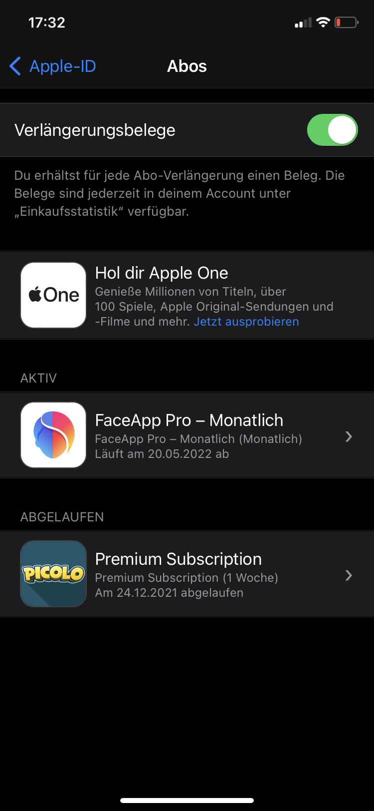 Apple One kündigen Apple Community