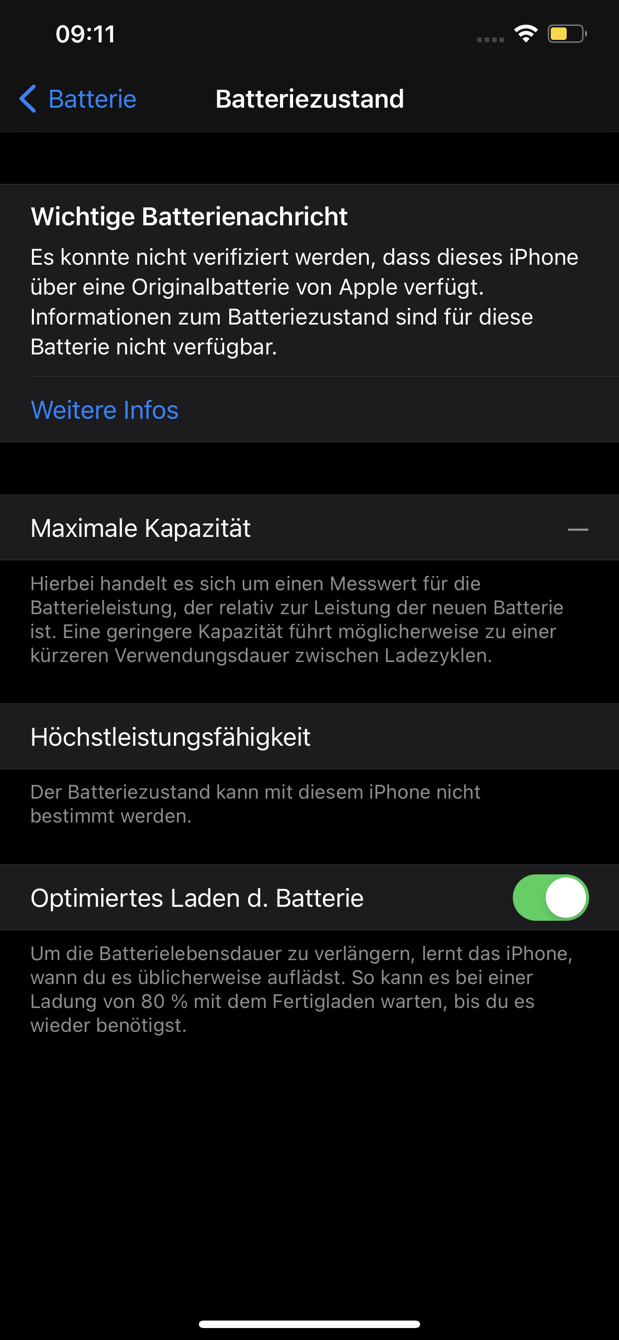 Ich kann mein Batterie Zustand nicht sehen Apple Community