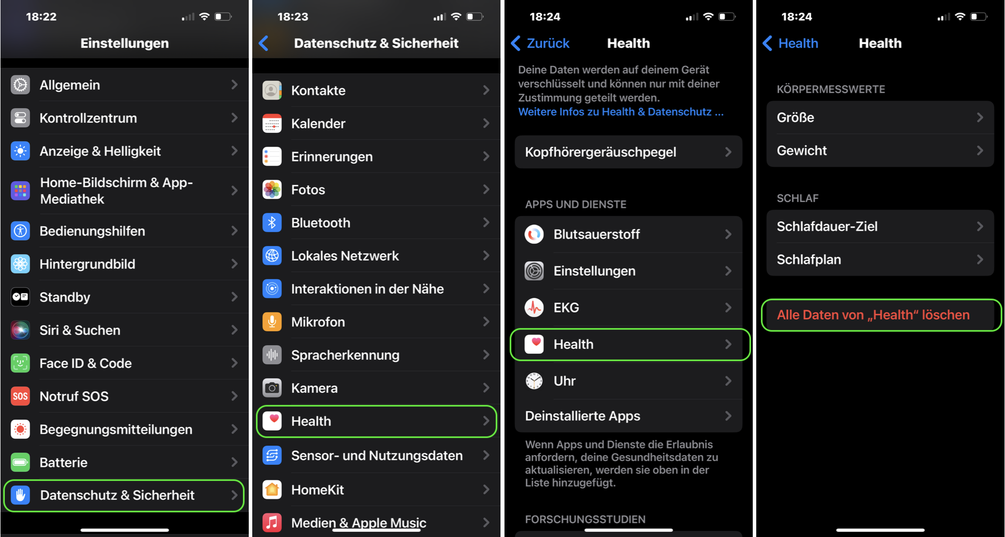 Daten in Apps löschen Apple Community