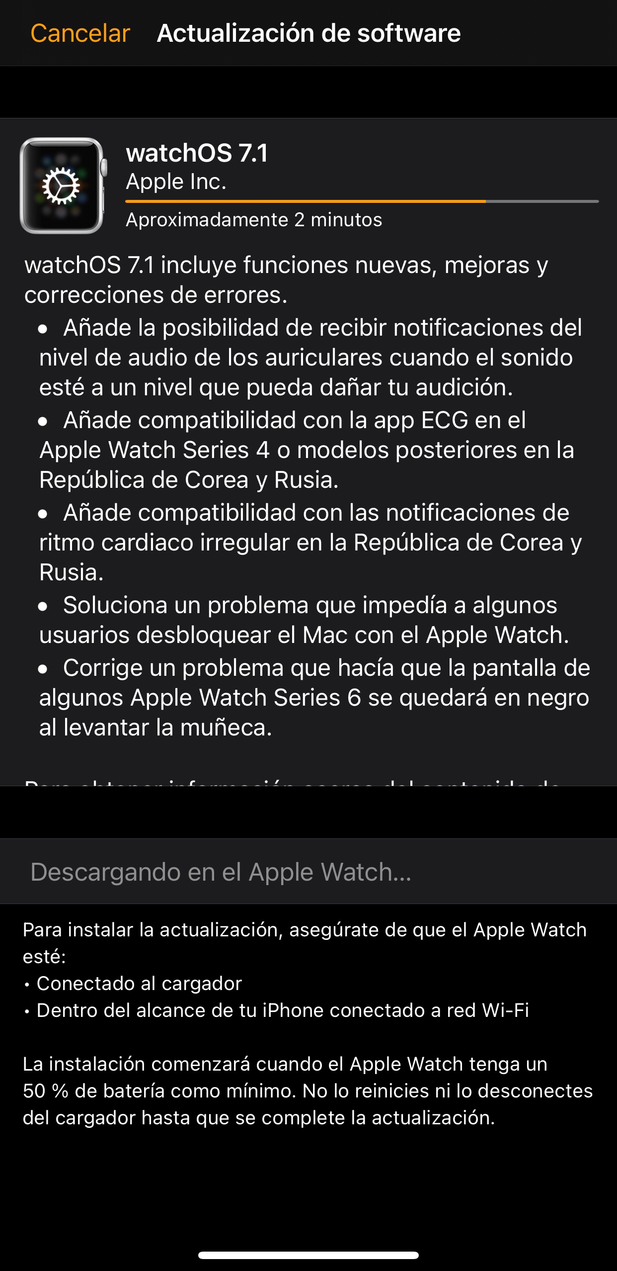 Actualizacion apple watch 5 fashion