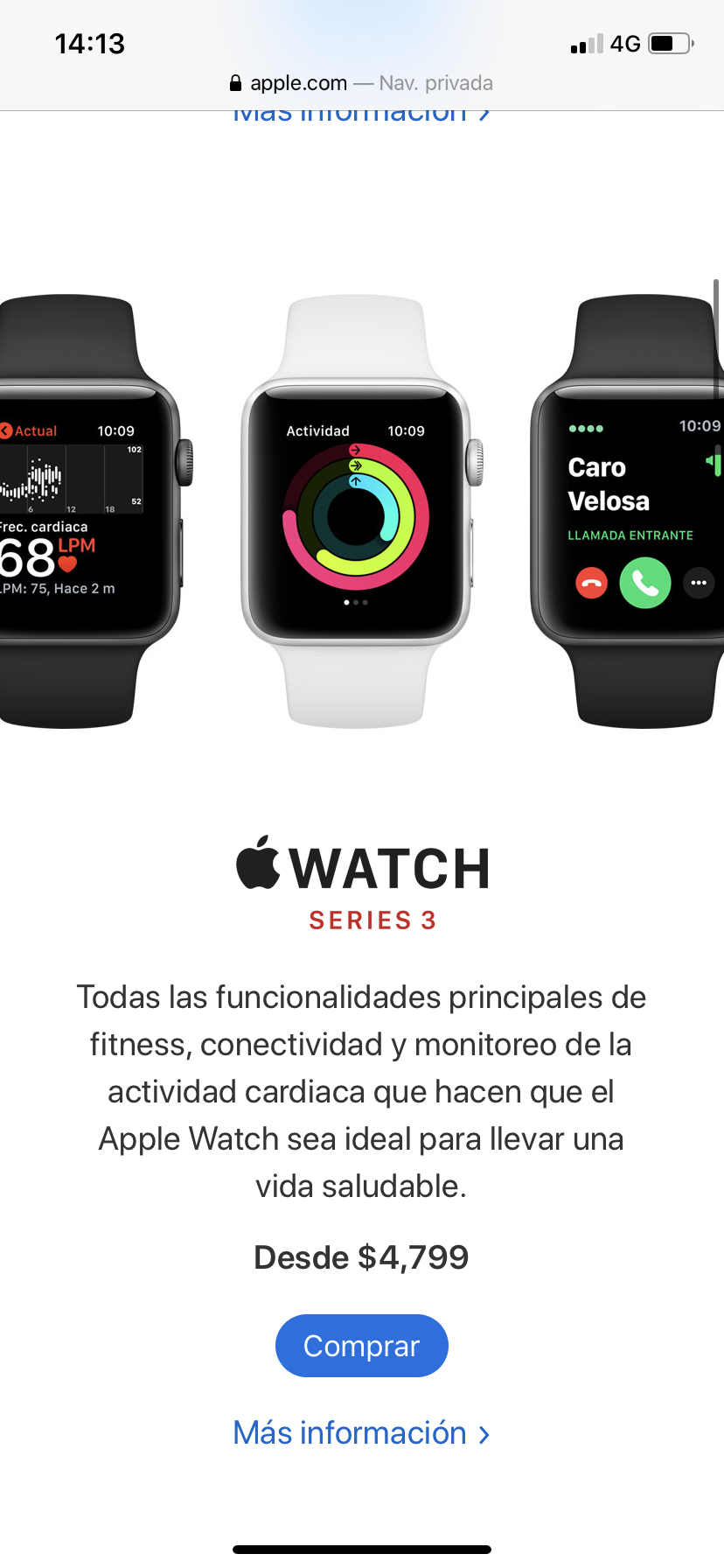 Diferencia entre el apple watch serie 3 y fashion 5