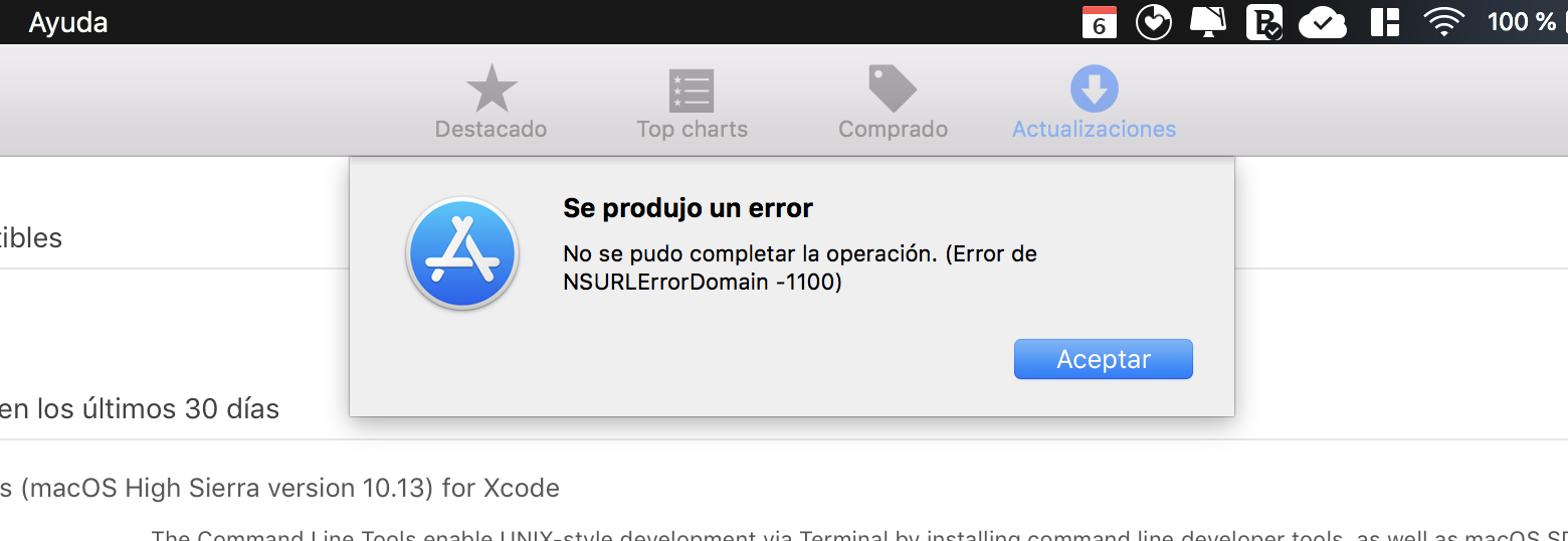 Error De NSURLErrorDomain -1100, No De… - Comunidad De Apple