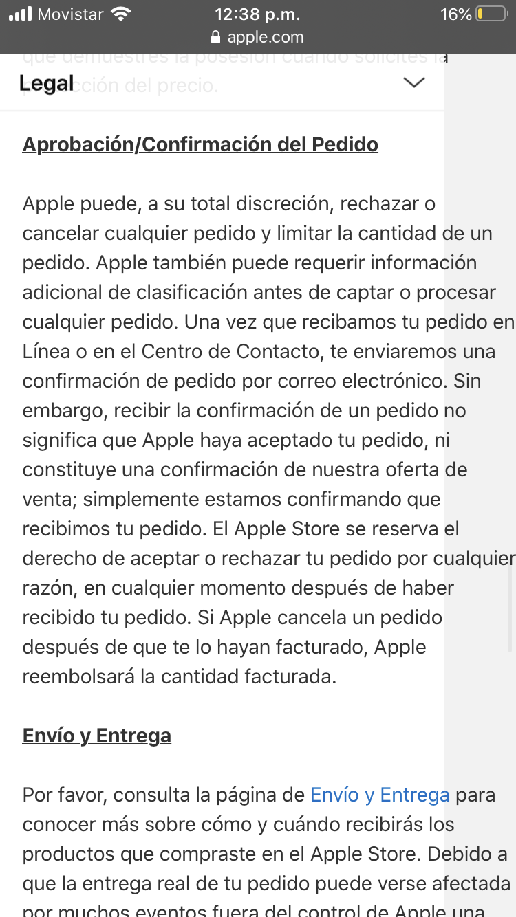 Estado del pedido - Ayuda para comprar - Apple (ES)
