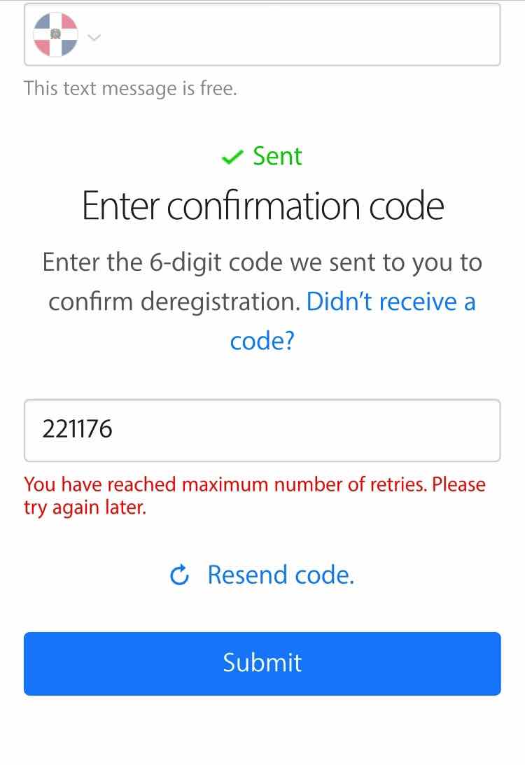 Codigo de confirmación Comunidad de Apple