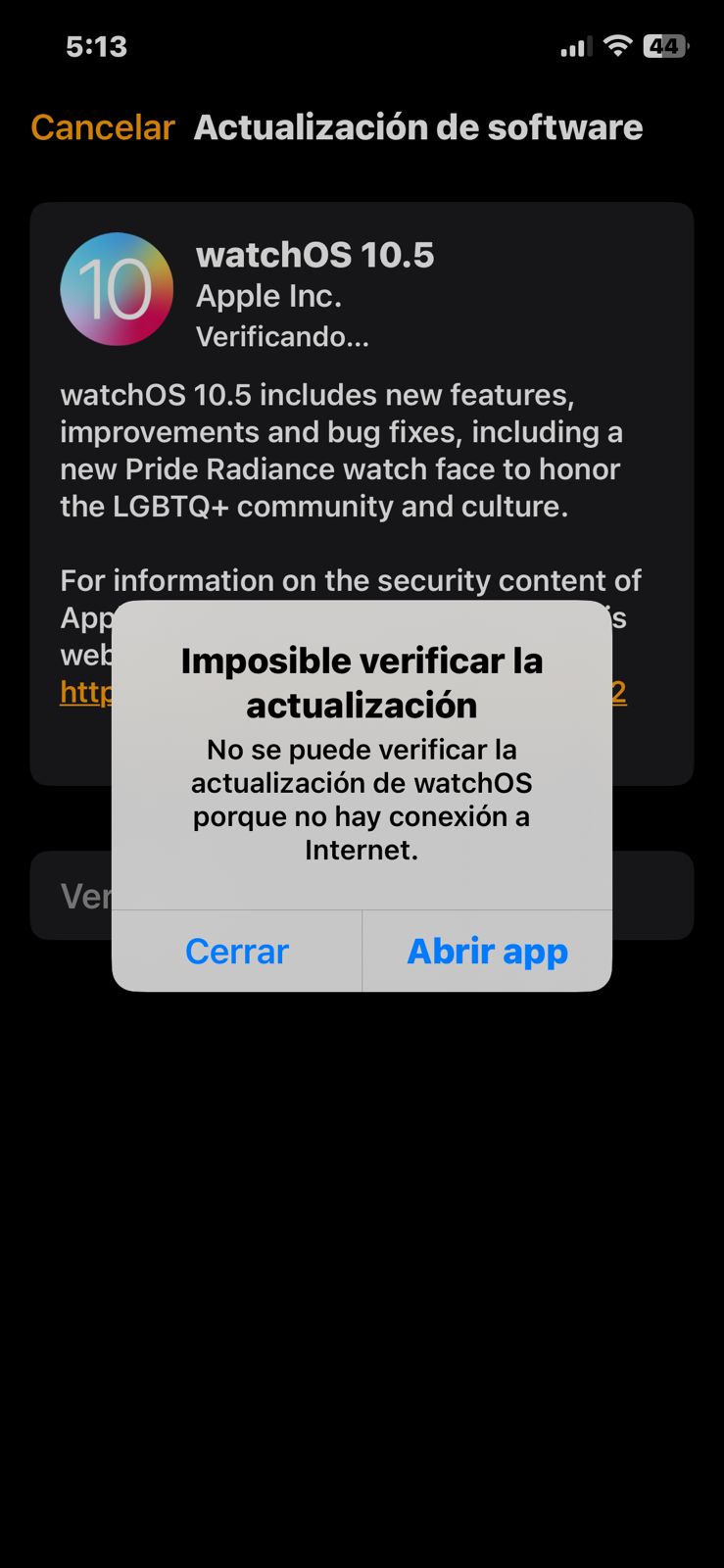 Mi apple watch no quiere actualizar sale