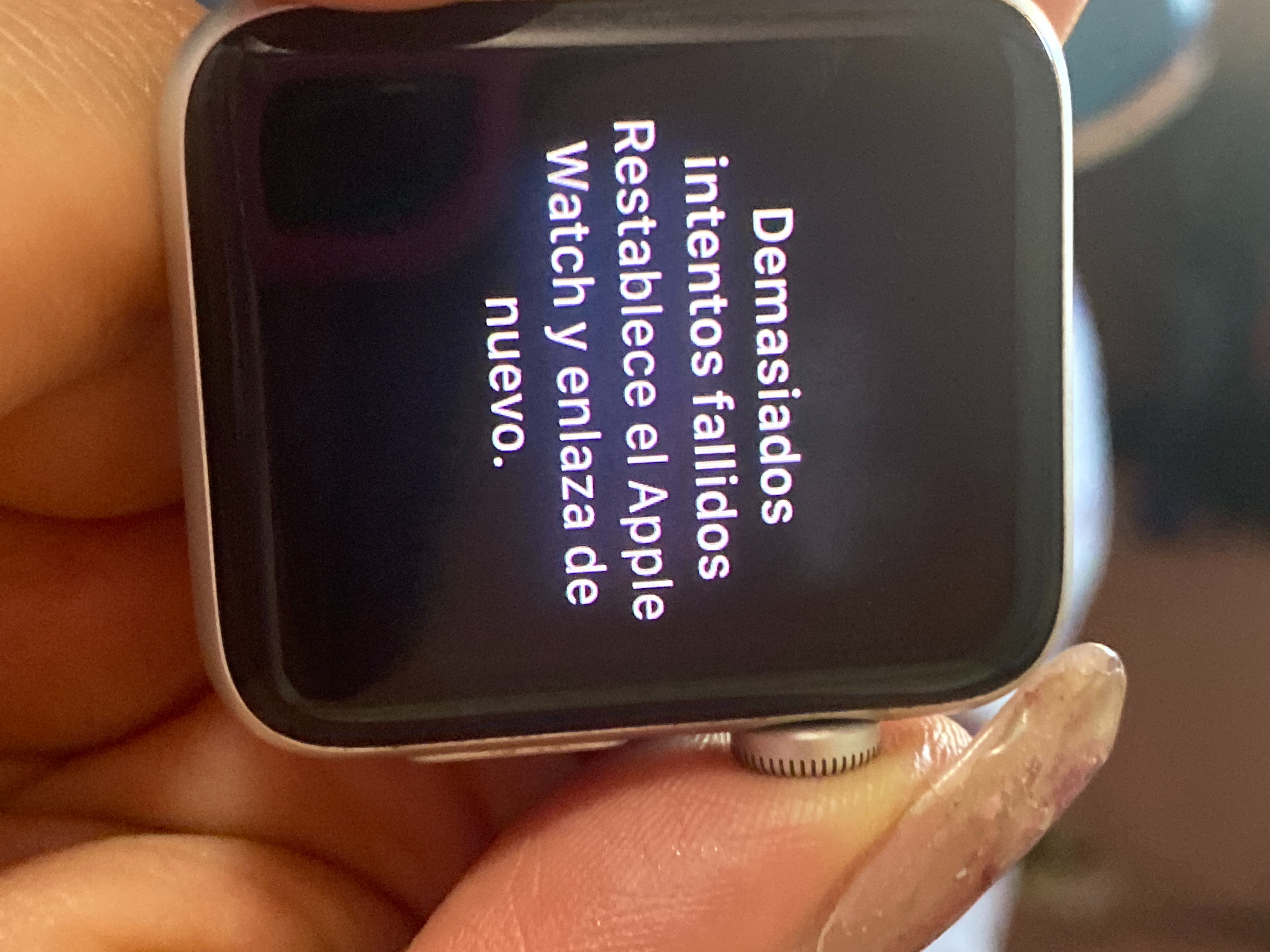 No me deja enlazar shops mi apple watch