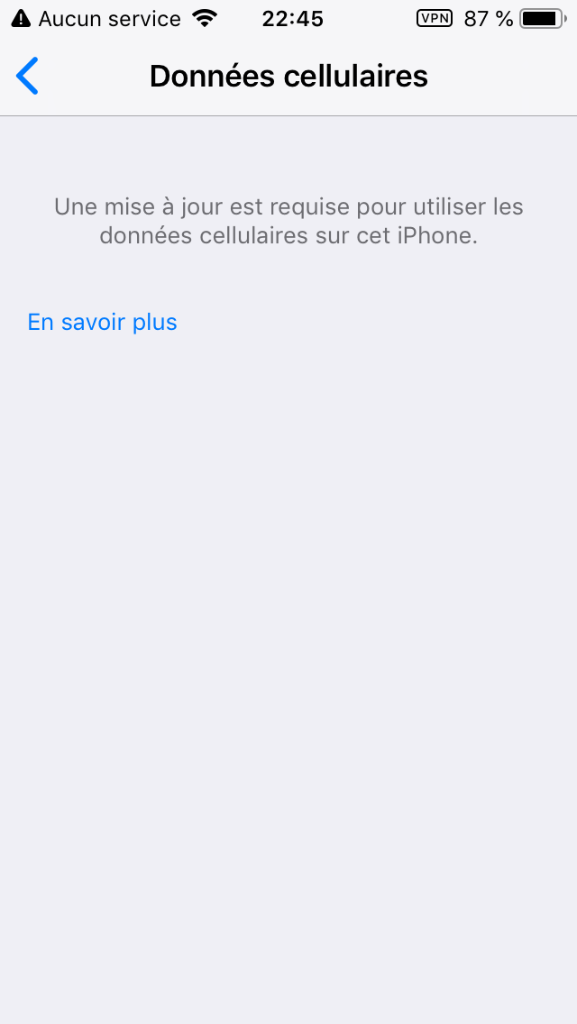 comment mettre a jour les donnees cellulaires