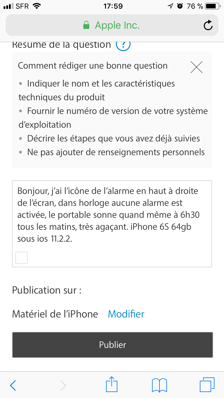 Icone Alarme Qui S Affiche Mais Pas D Al Communaute Apple