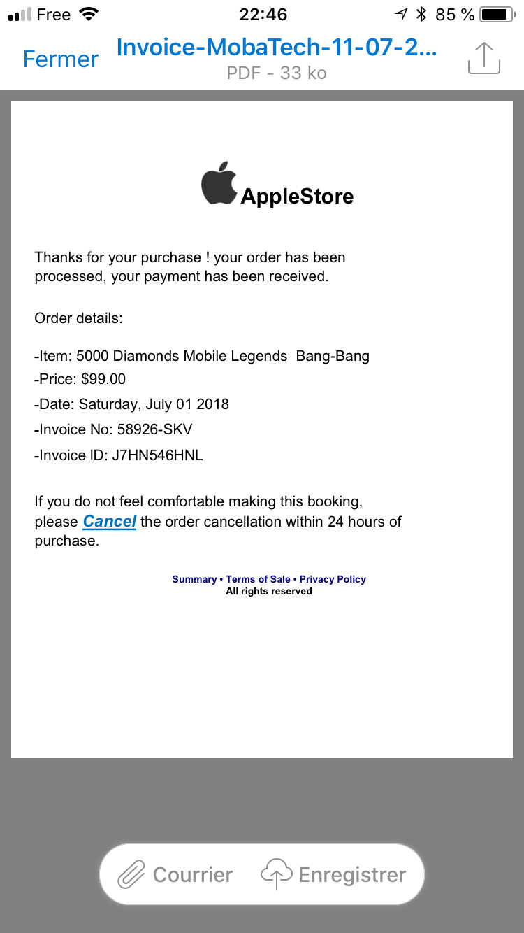 Fichier chargé par un client