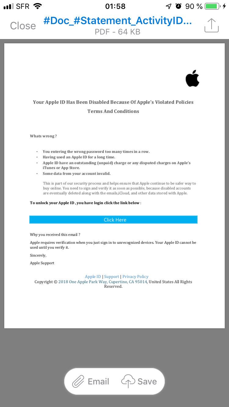 Fichier chargé par un client