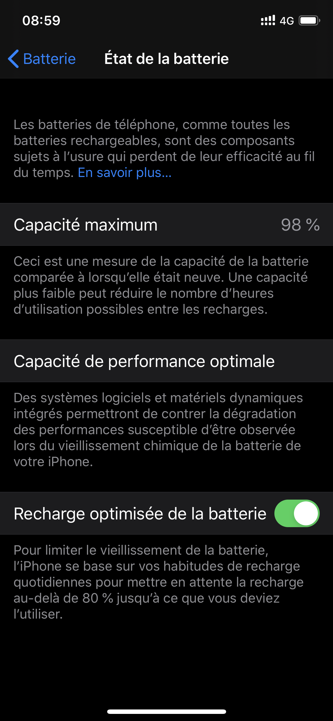 Capacite Maximum Batterie A 98 Communaute Apple
