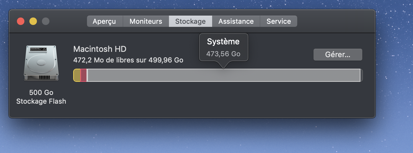Message disque dur Mac est presque saturé - Communauté Apple