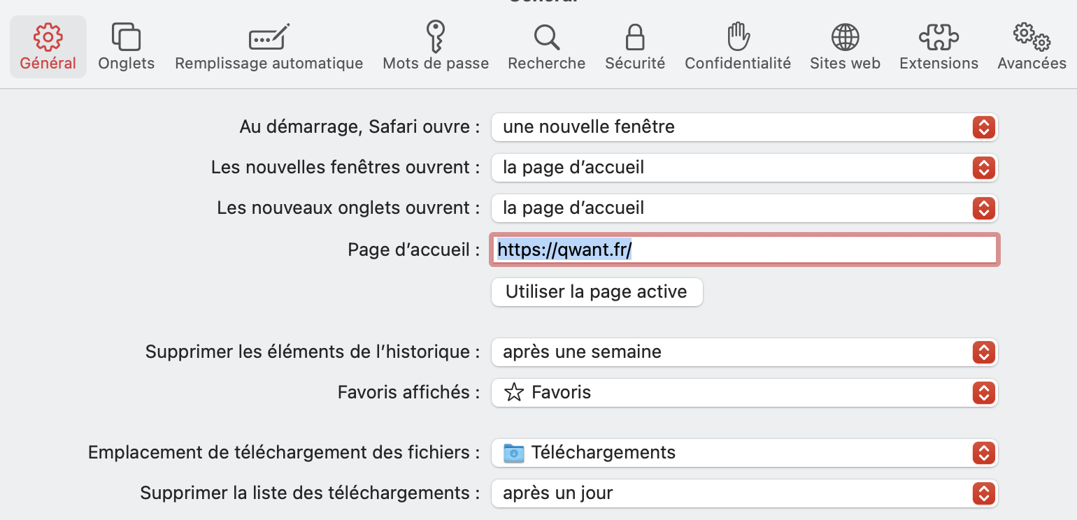 pourquoi safari s'ouvre avec google