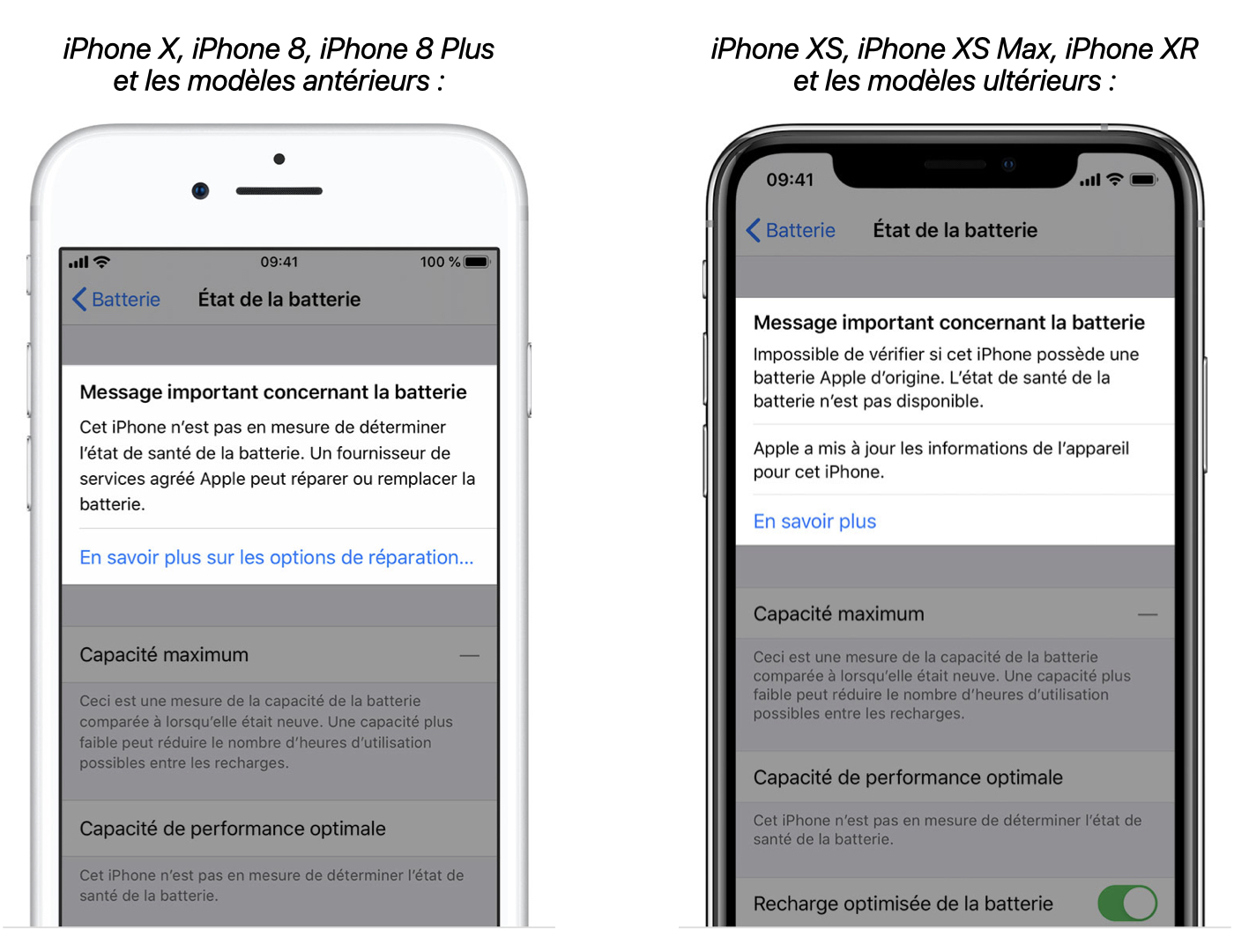 Pourcentage batterie iPhone ne s'affiche… Communauté Apple