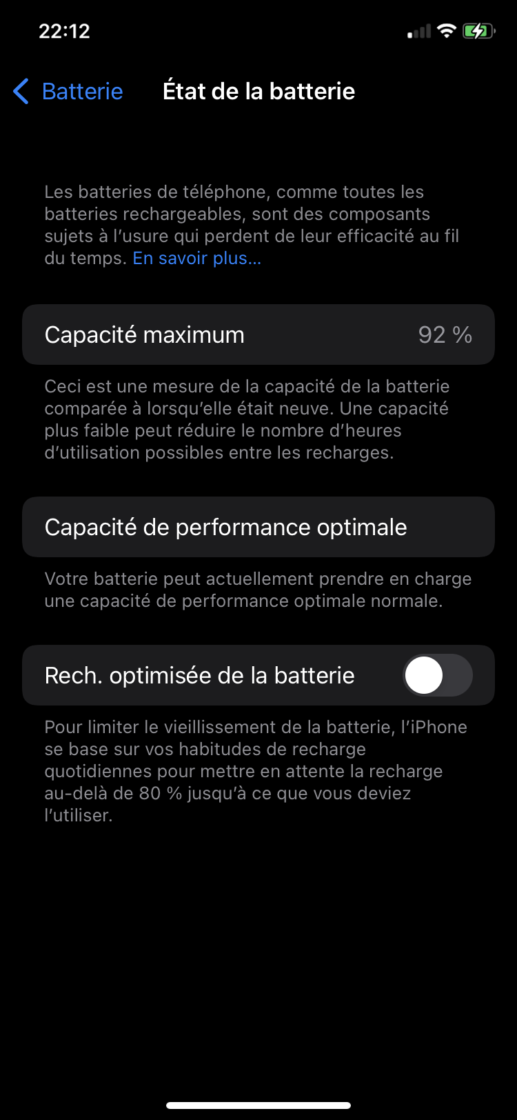 Charge iPhone bloque à 80 Communauté Apple